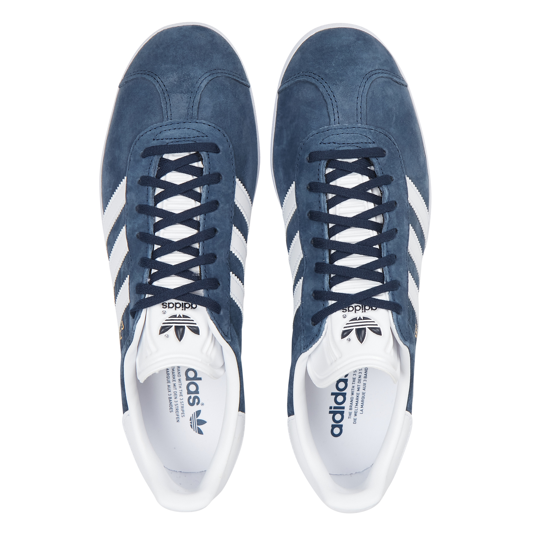 Gazelle en cuir ADIDAS Bleu