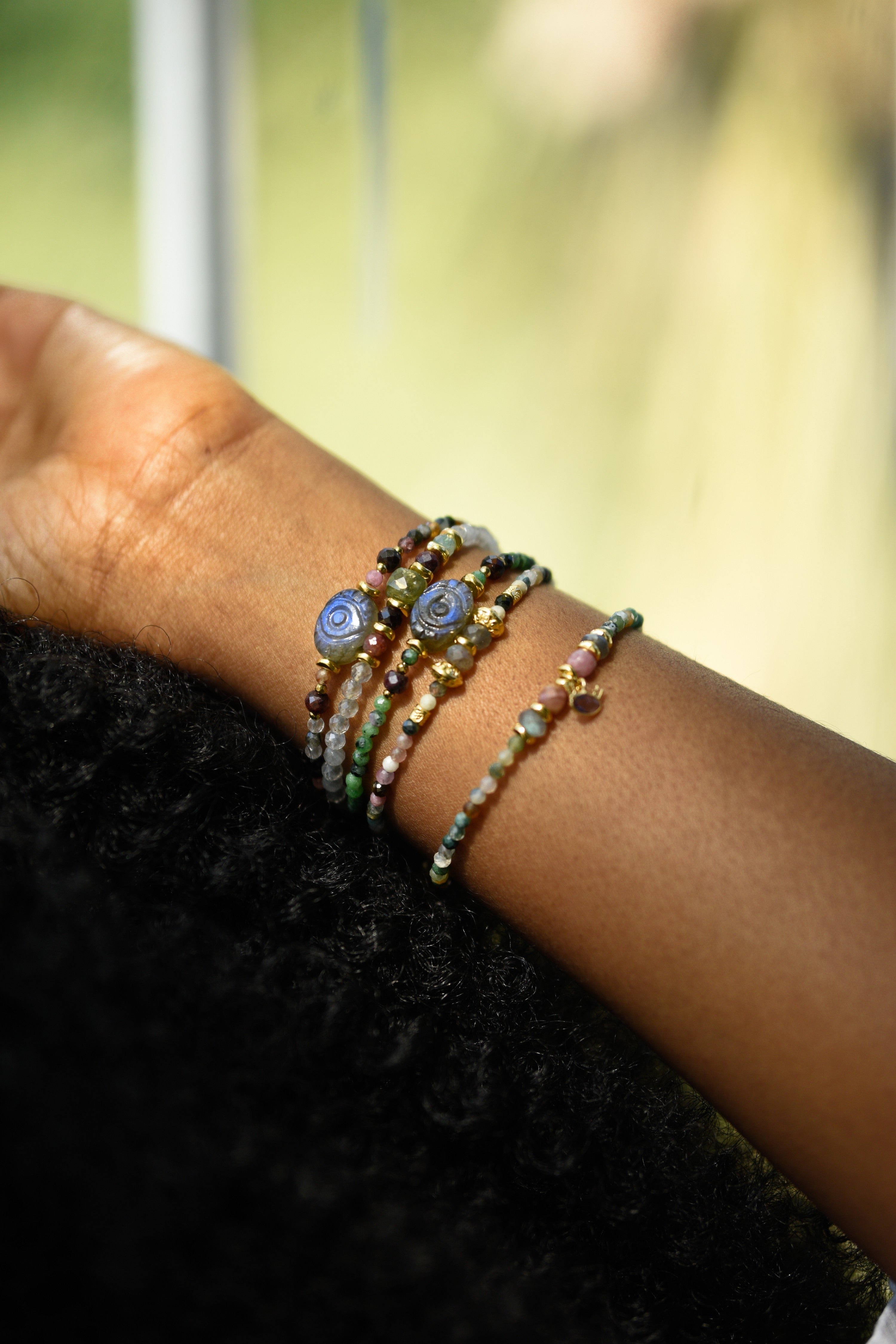Tourmaline bracelet GINANDGER Blue