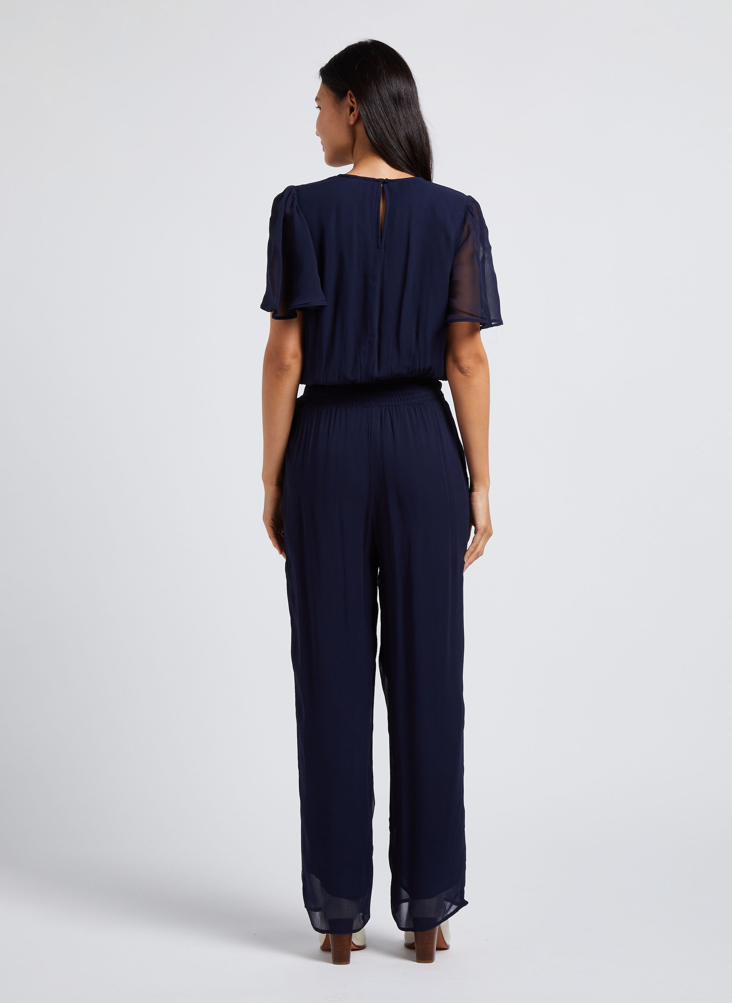 Express sales jean jumpsuit