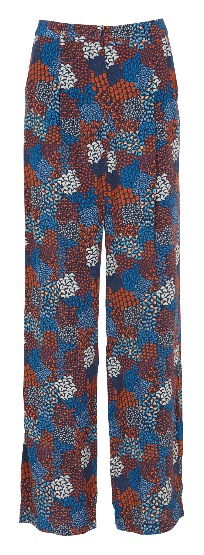 Pantalon fluide imprimé en soie  SOI PARIS Bleu