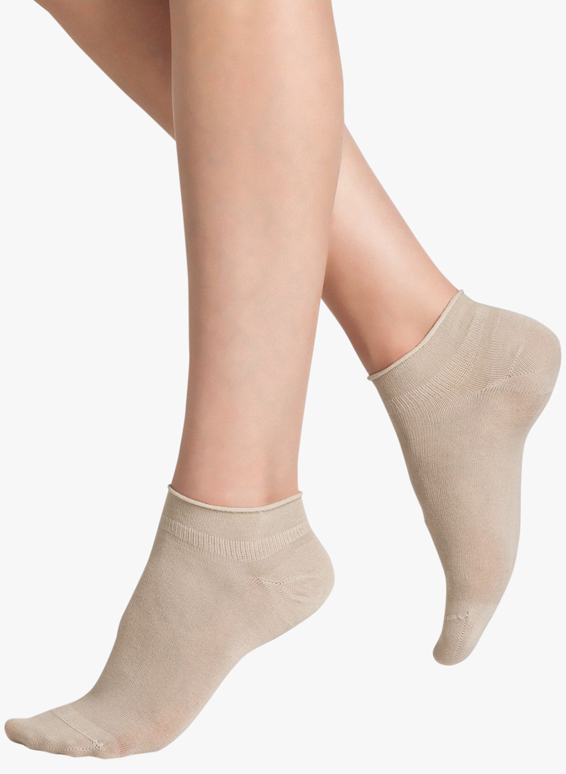 Beige Cotton blend ankle socks