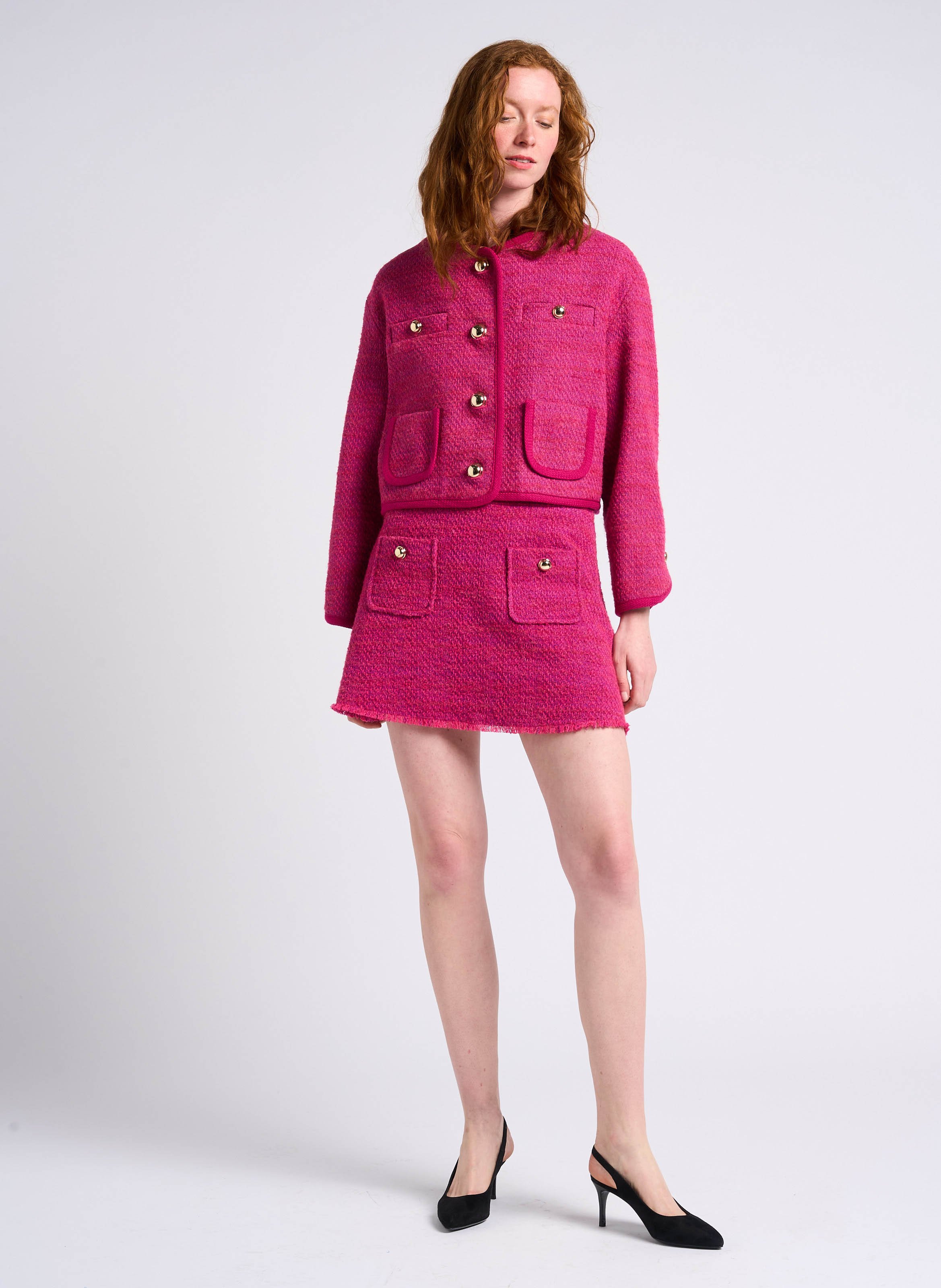 Escaprins en cuir velours RIVECOUR Noir