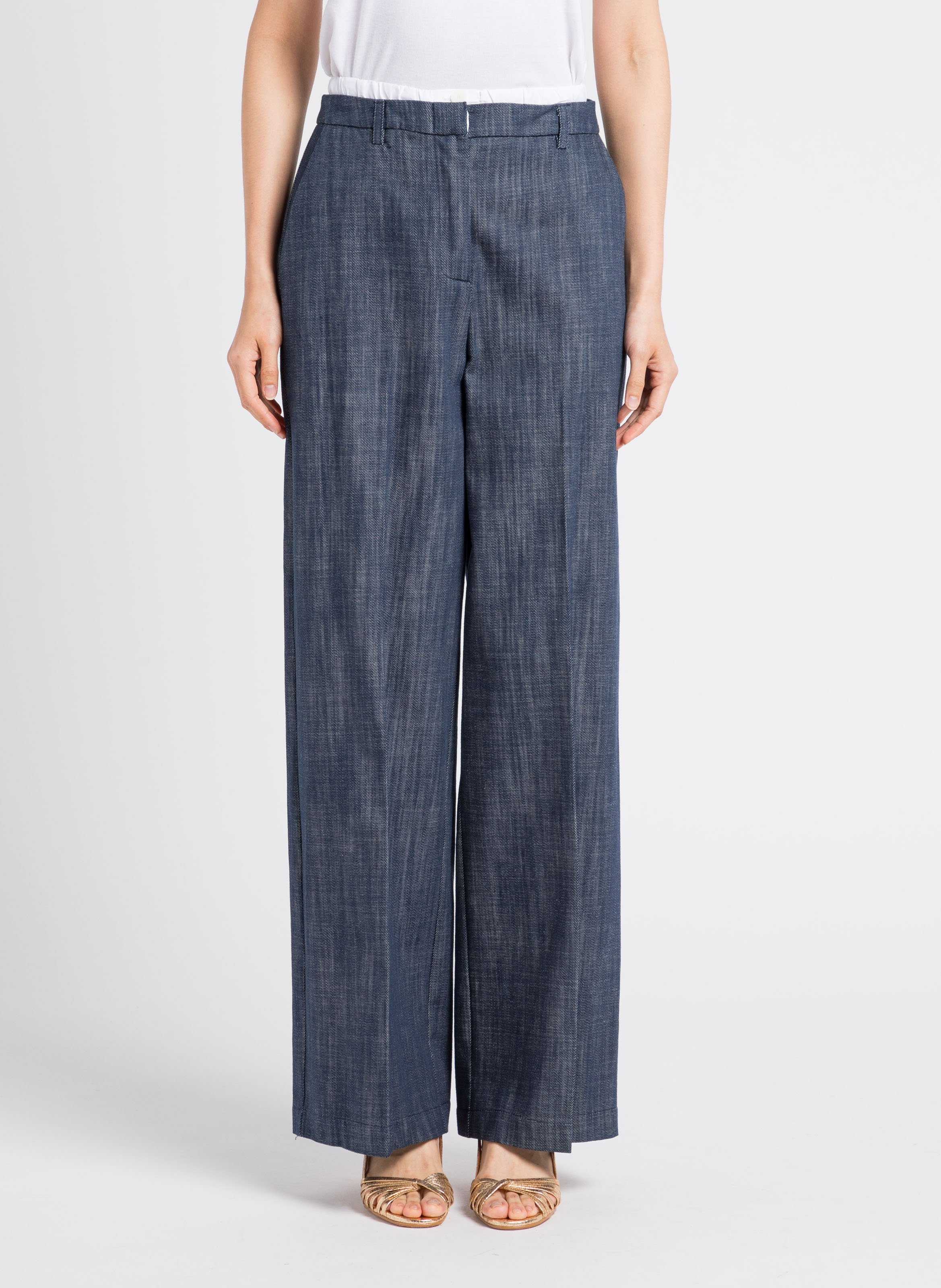 Jeans aus Baumwoll-Popeline im Lagen-Look IMPERIAL Blau