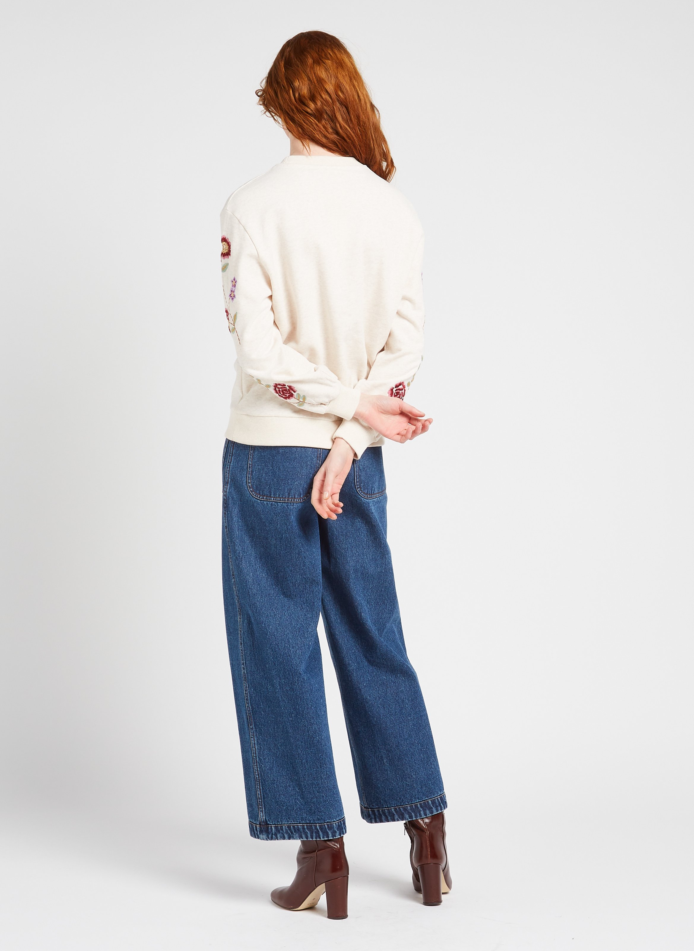 Sweat col rond en coton bio LOUISE MISHA Multicolore