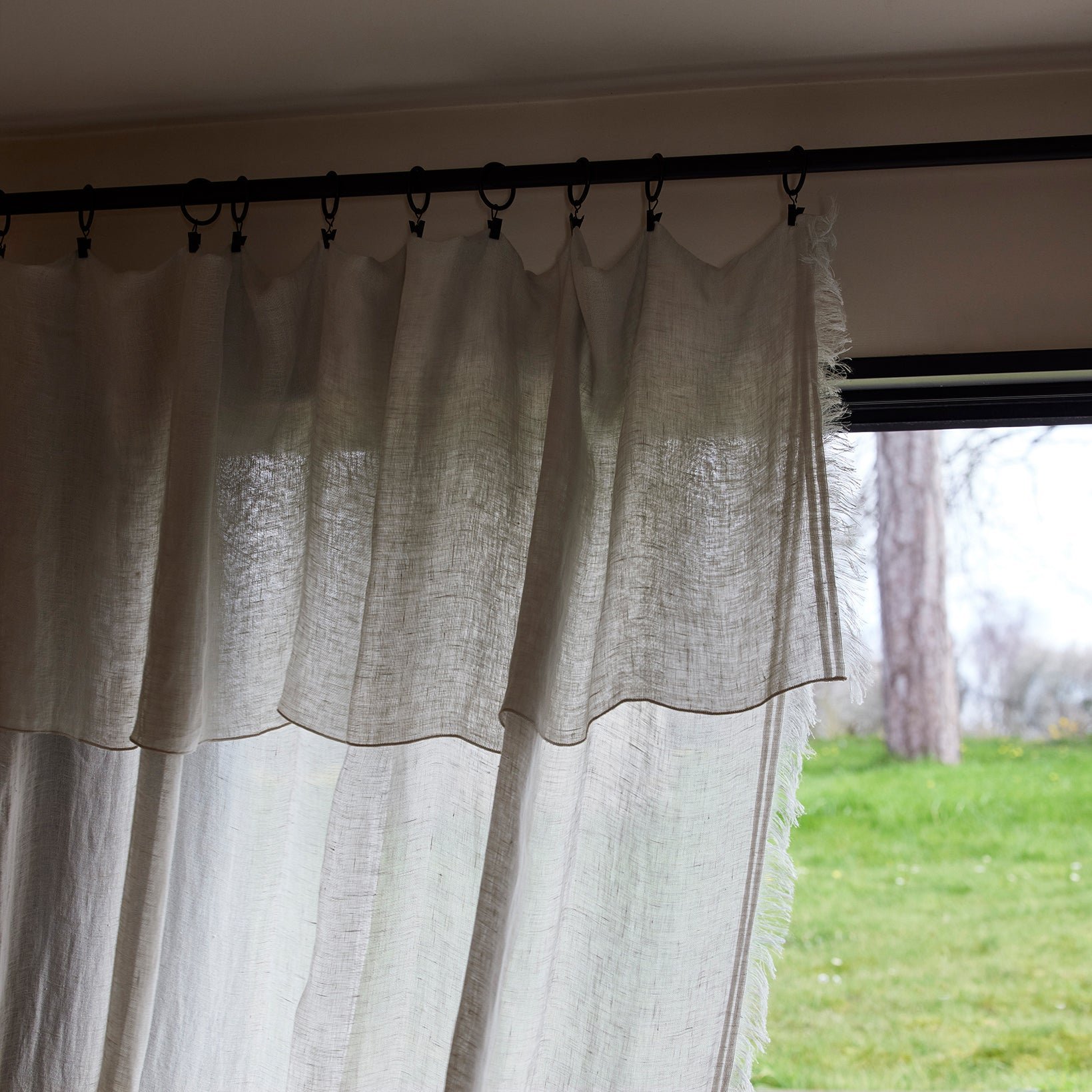 Voile curtain panel MADURA Grey