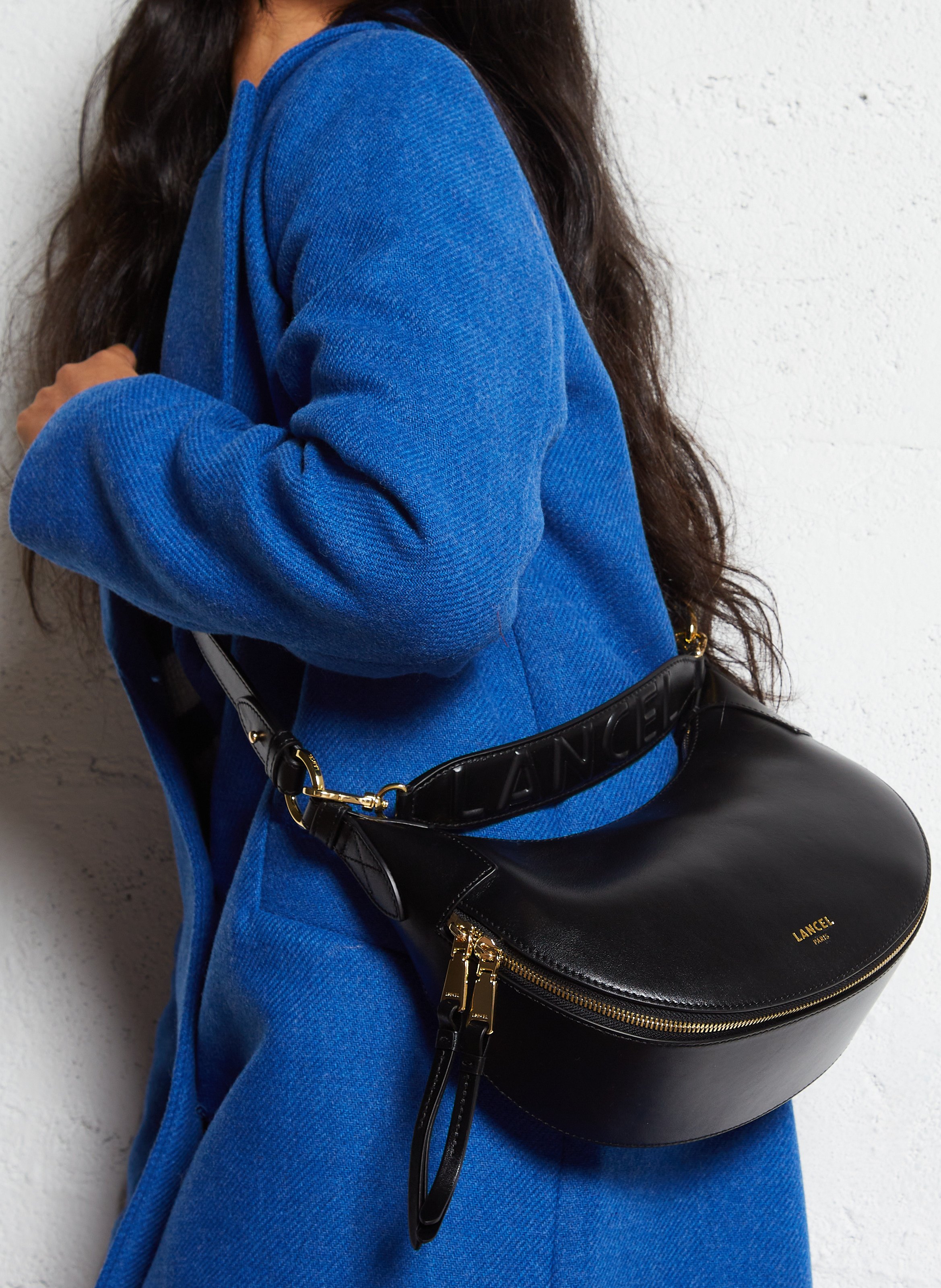 Sac bandoulière en cuir LANCEL Noir