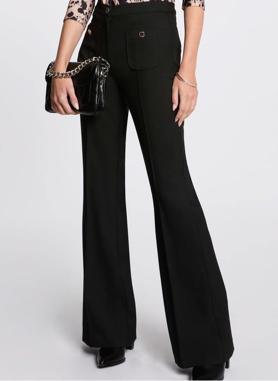 Pantalon flare taille haute F Noir Morgan Femme