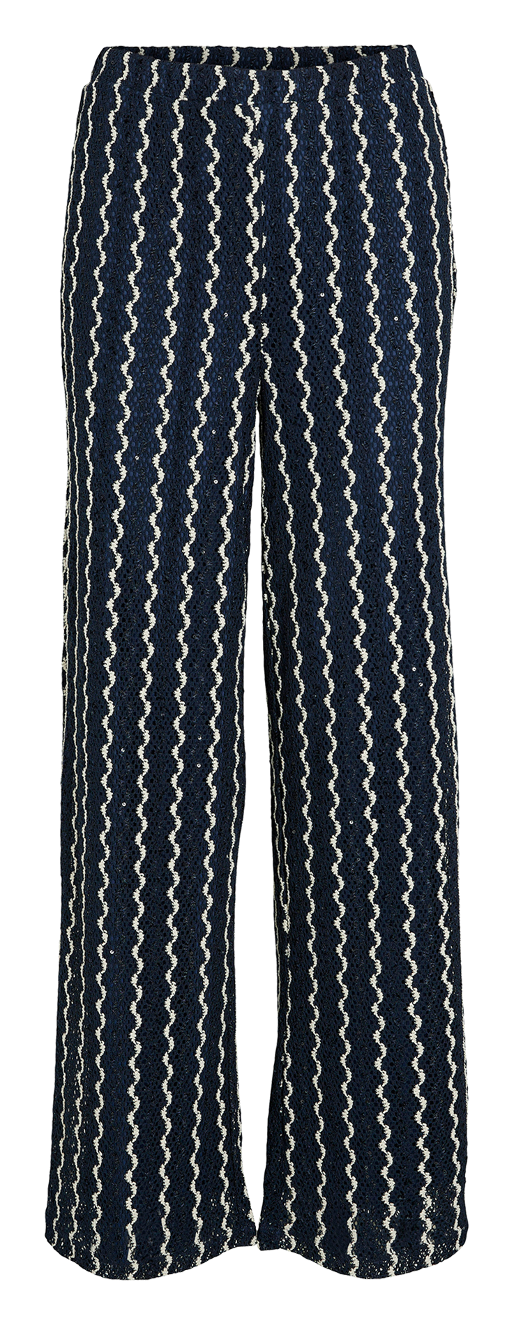 Pantalon droit en maille VILA Bleu