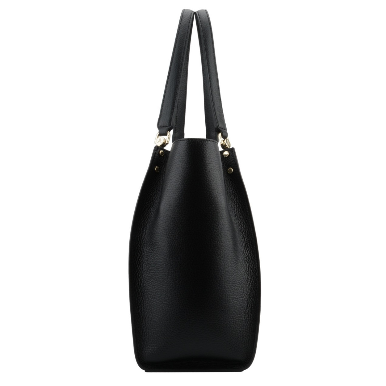 A-line leather skirt POURCHET Black