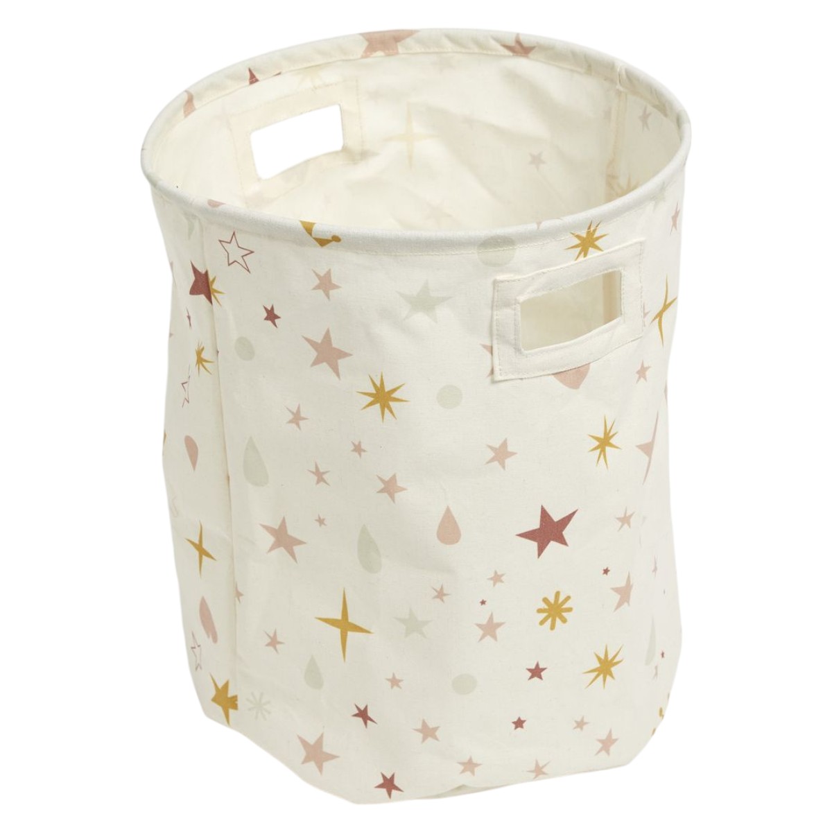 Round storage basket FACTORY White