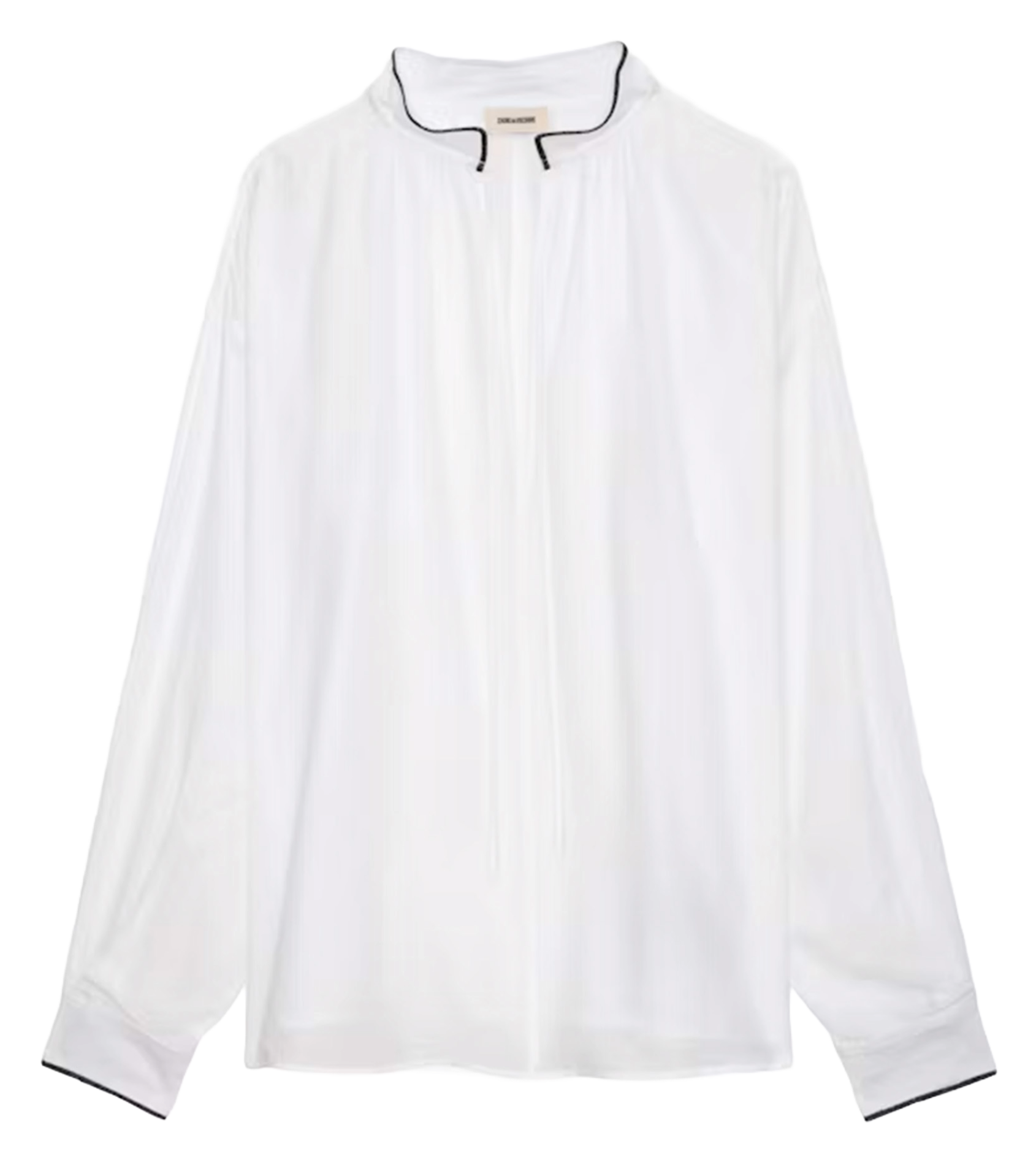Blouse oversize en coton mélangé Blanc