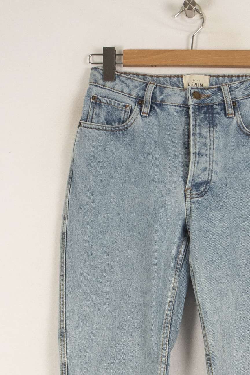 Cropped slim jeans with studs SEZANE - Seconde main Blue