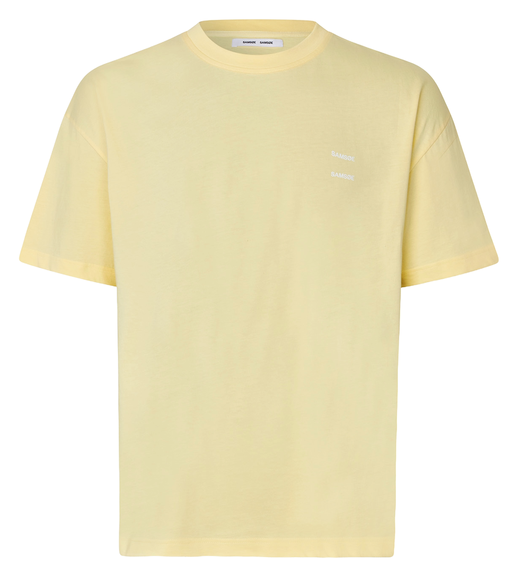 Tee-shirt col rond regular-fit sérigraphié en coton bio SAMSOE SAMSOE Jaune