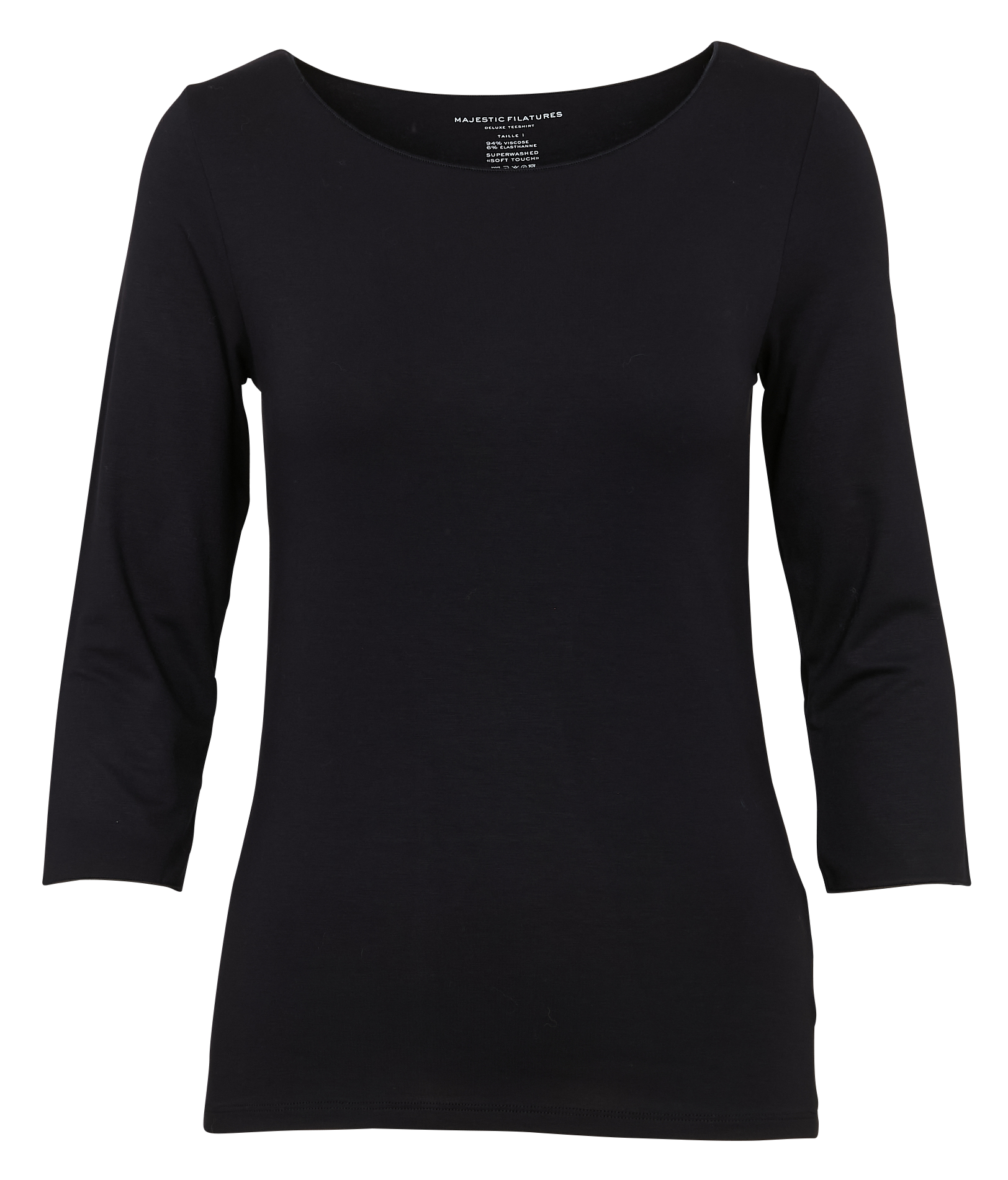 Tee-shirt col bateau  MAJESTIC FILATURES Bleu