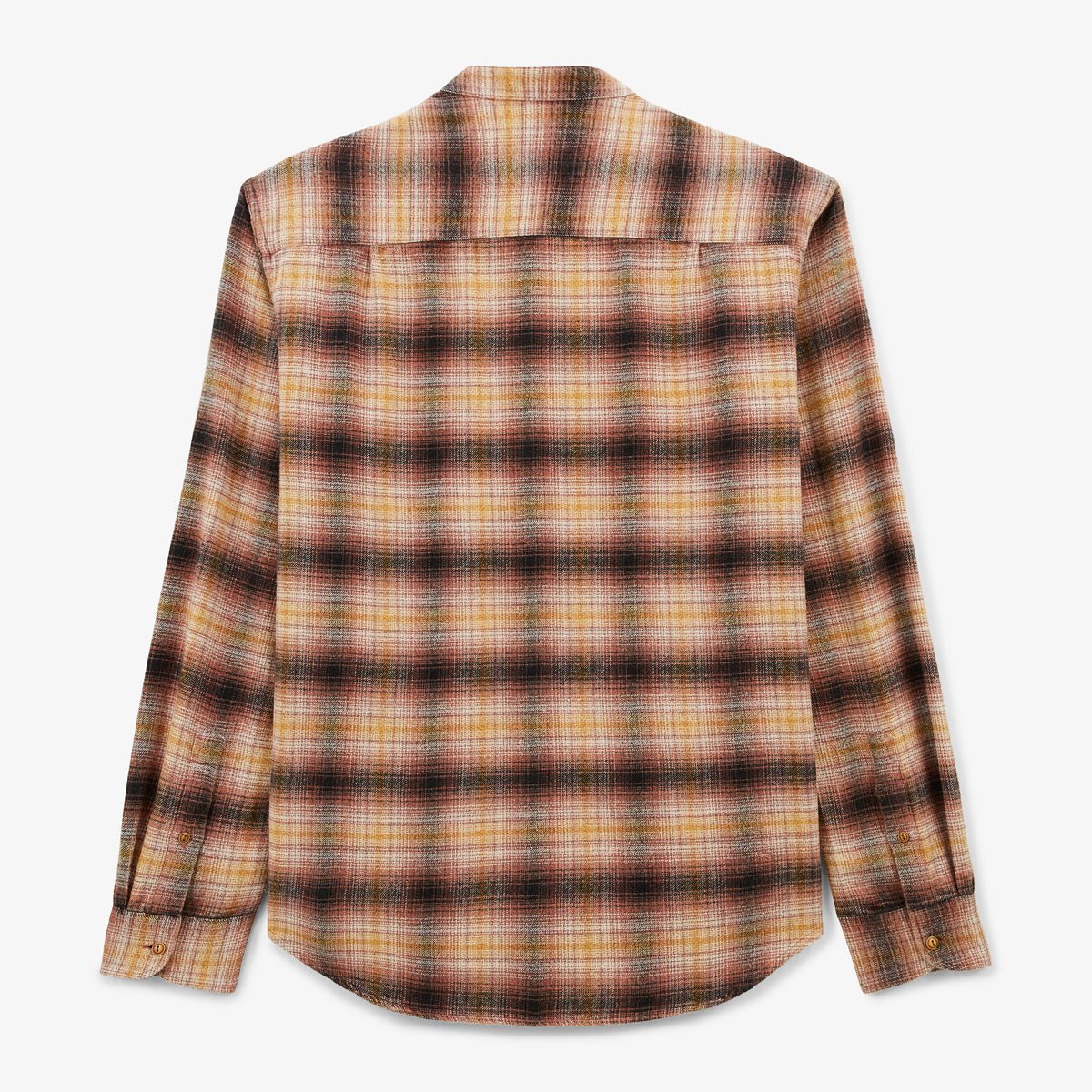 Long-sleeved Mao collar checked shirt SERGE BLANCO Orange