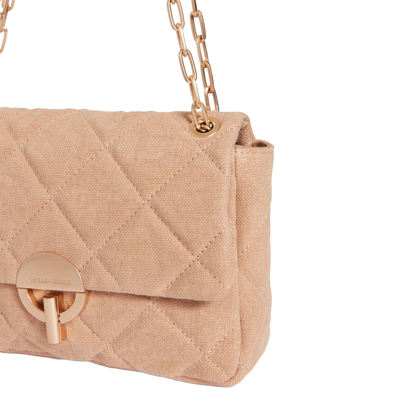 Linen crossbody bag VANESSA BRUNO Beige