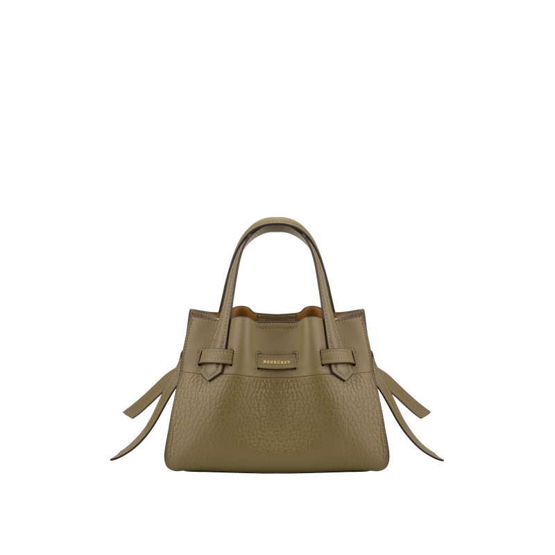 Handbag - cowhide leather POURCHET Brown