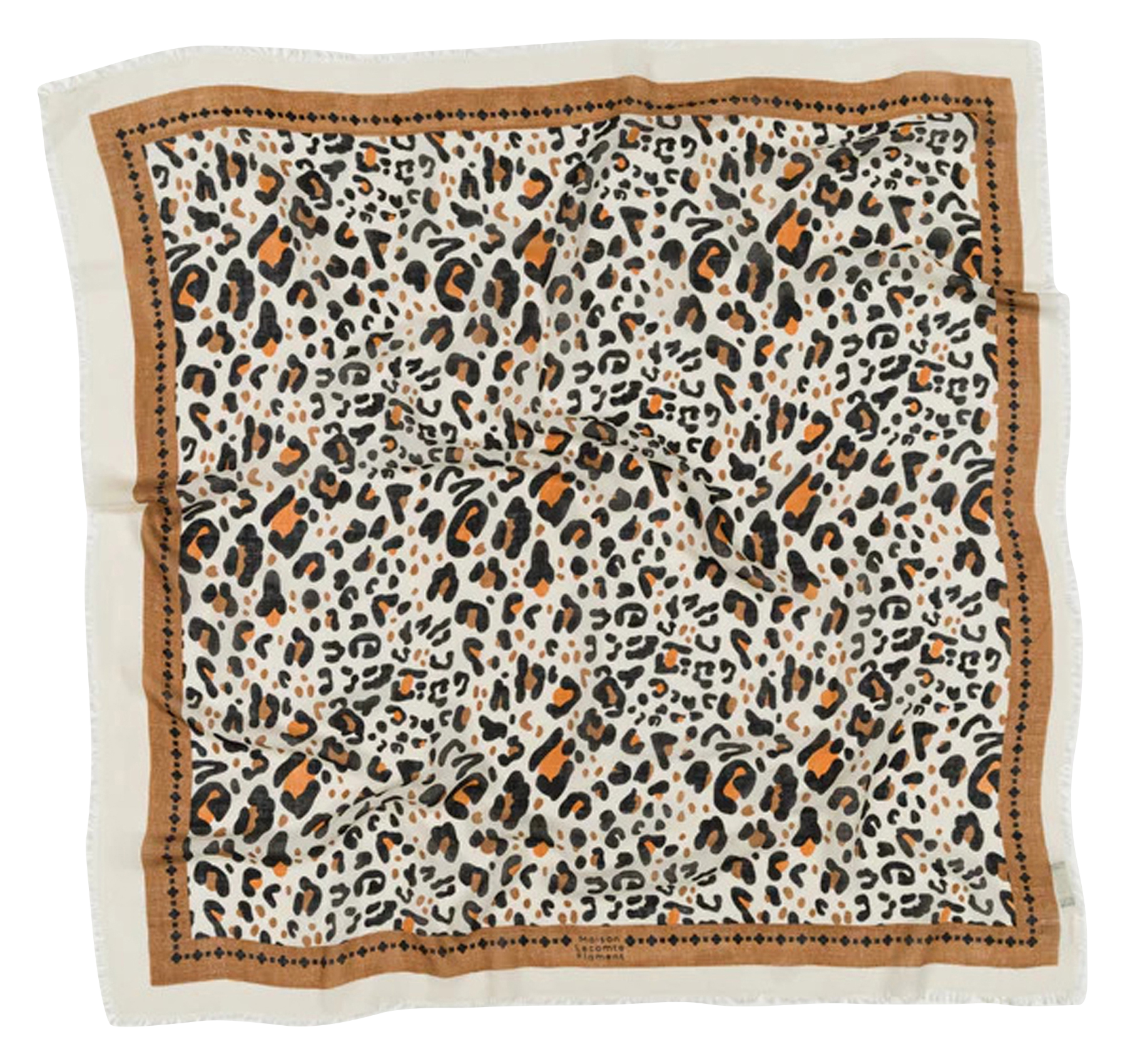 Bedrucktes Tuch aus Wolle und Seide MAISON LECOMTE FLAMENT Beige