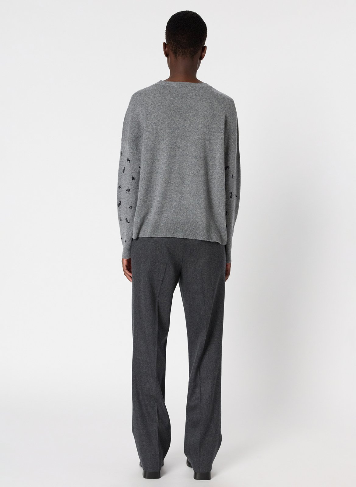 Kasjmier trui met opstaande kraag GERARD DAREL Grijs