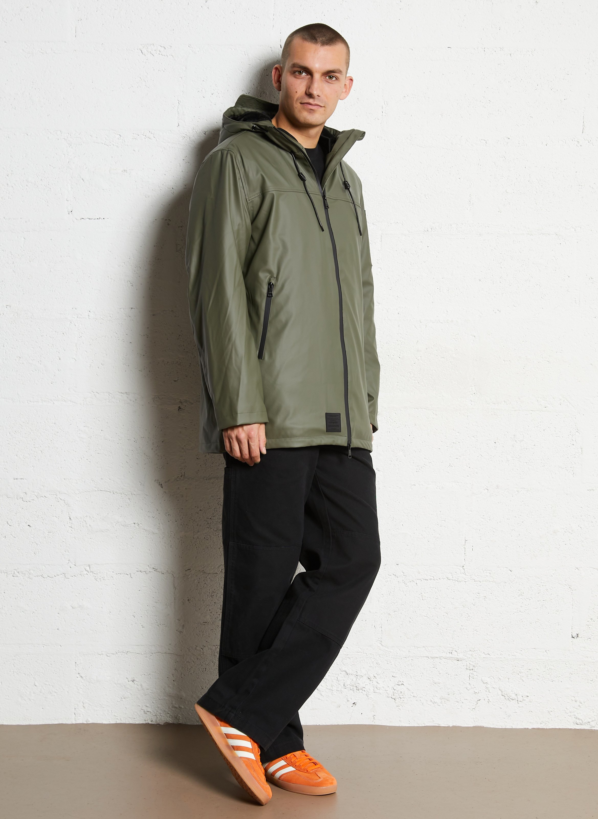 Veste droite zippée à capuche BOMBERS ORIGINAL Kaki