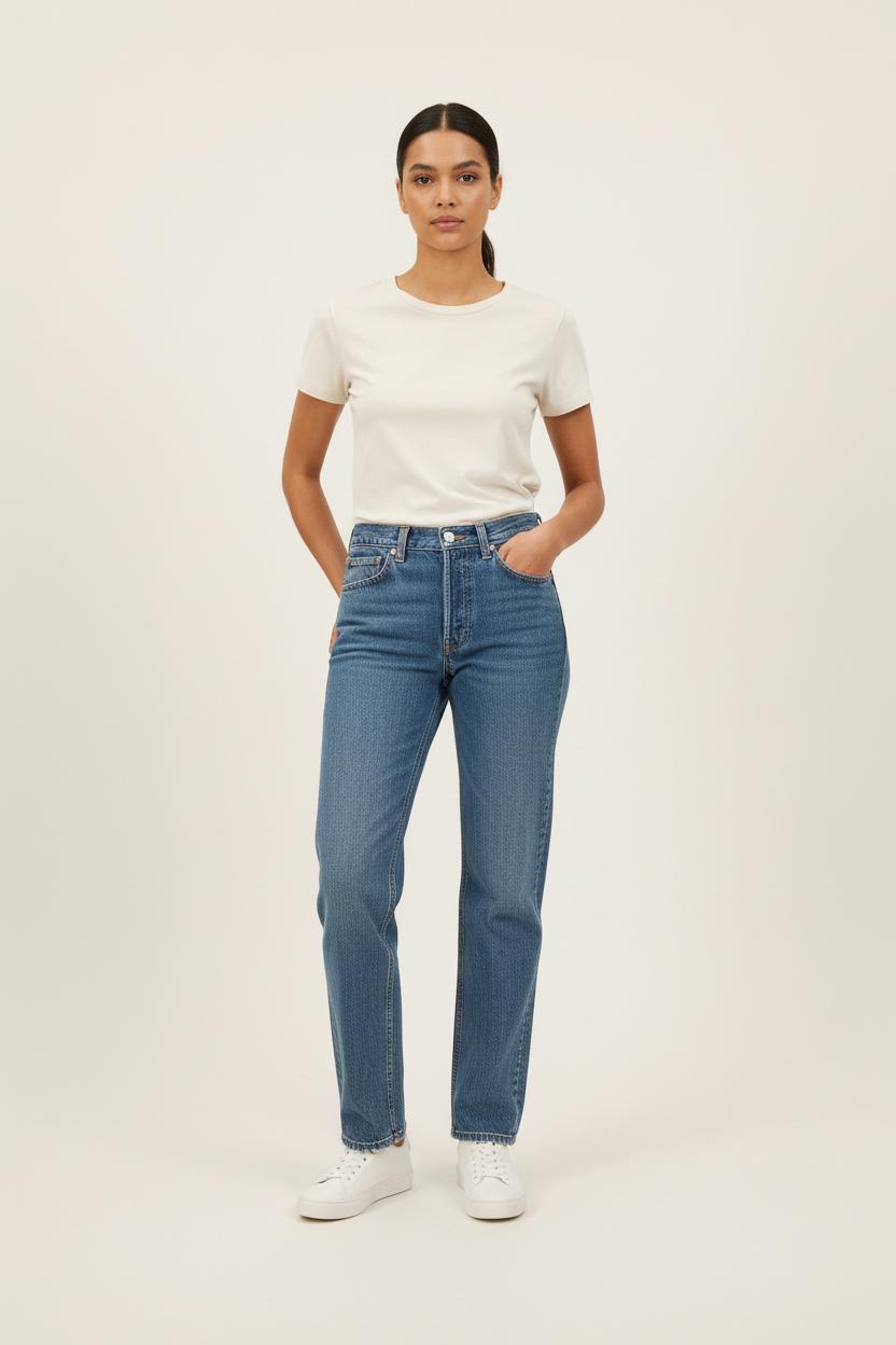Cropped slim jeans with studs LEVI'S - Seconde main Blue