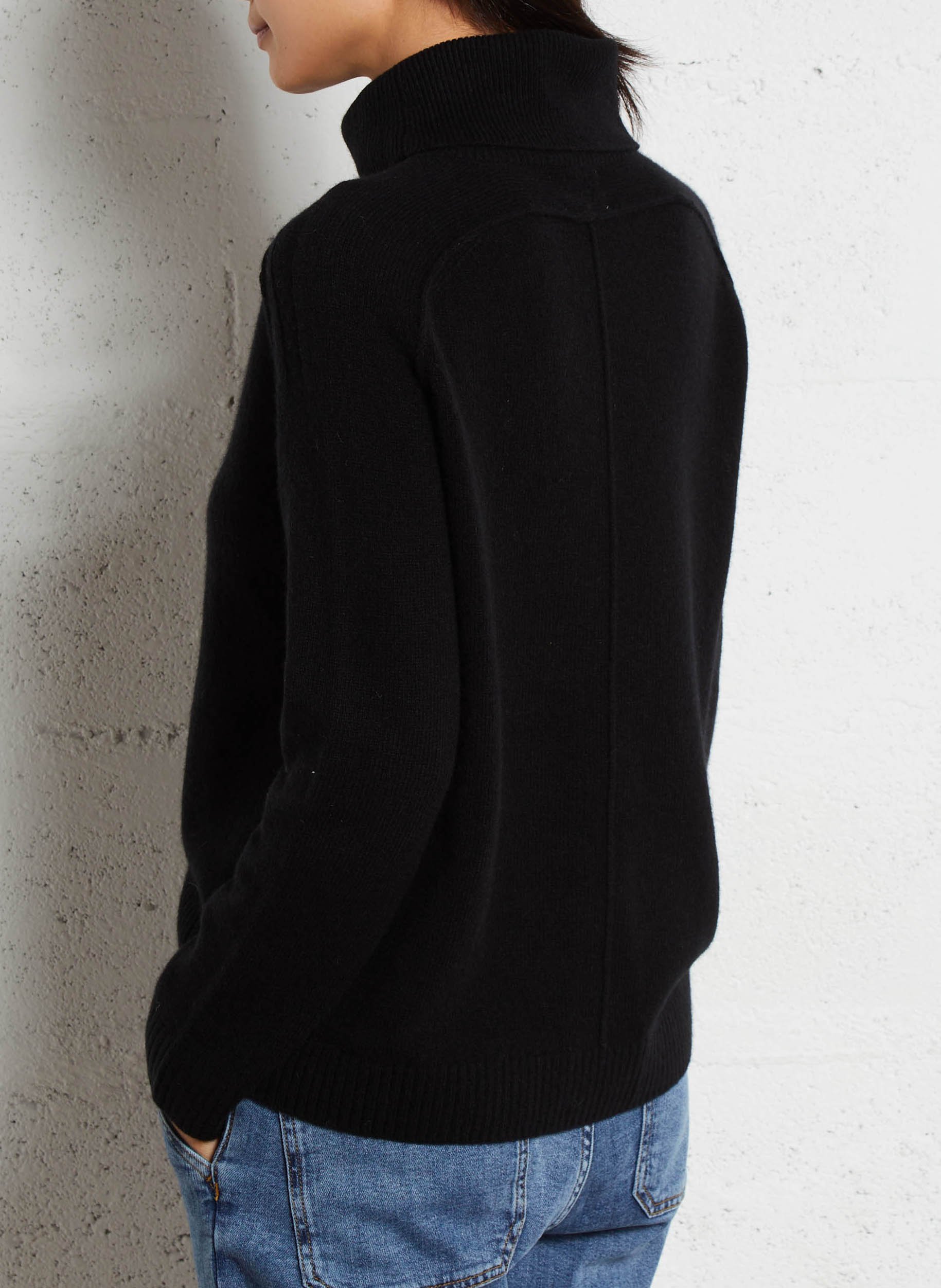 Pull col roulé en laine MAISON 123 Noir