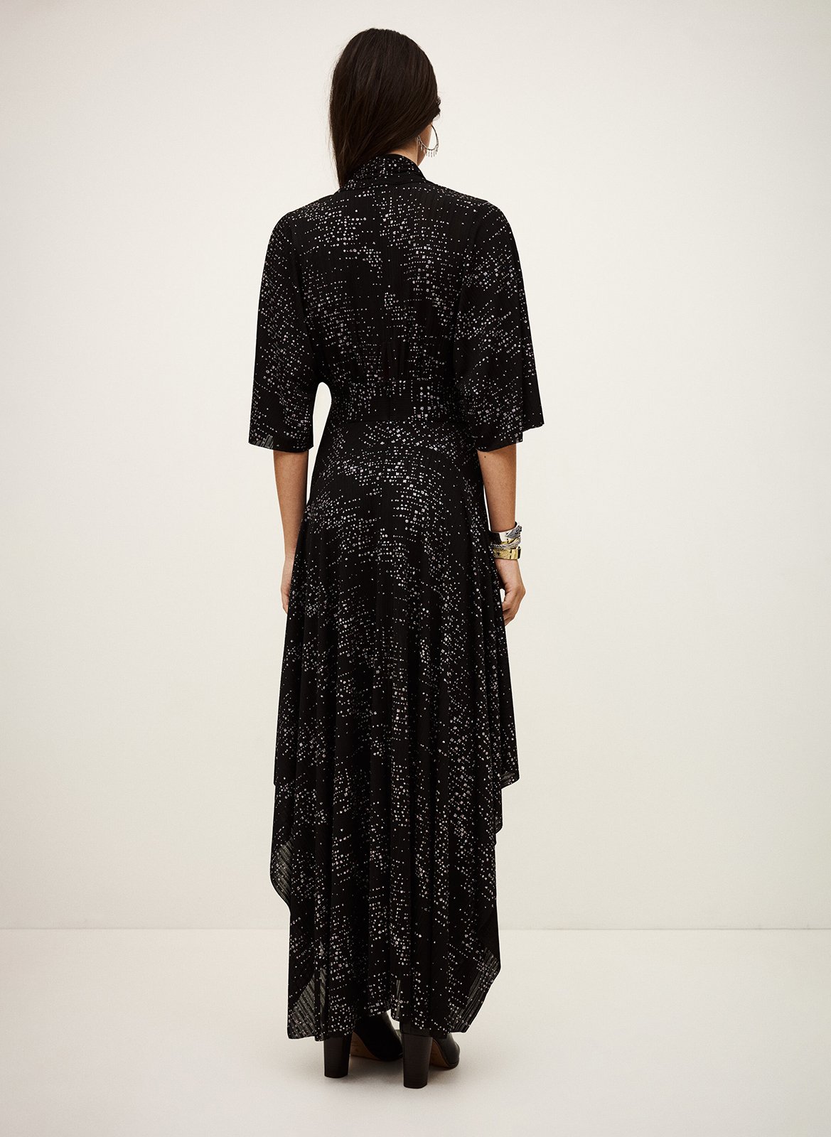 Robe longue ample à détails brillants BA&SH Noir