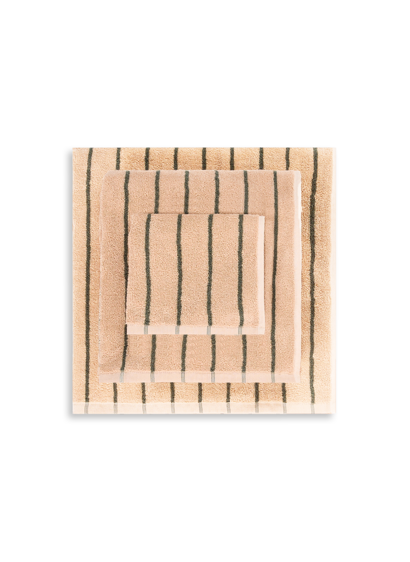 Set of organic cotton bath towels AU PRINTEMPS PARIS MAISON Beige