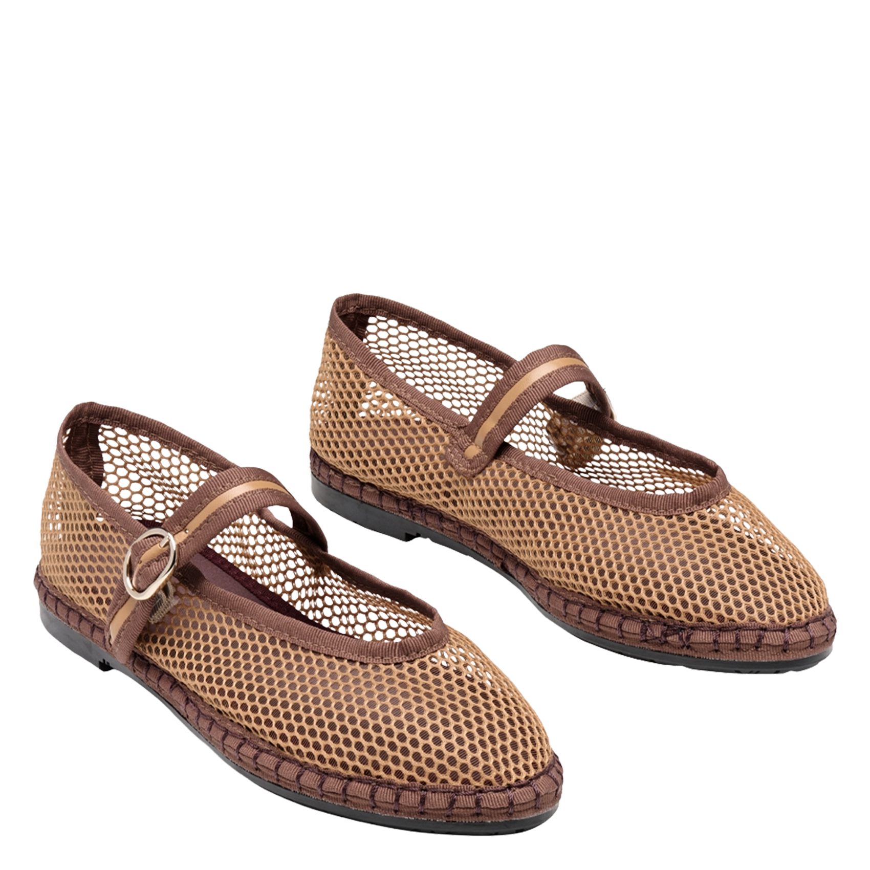 Mesh ballet flats FLABELUS Brown