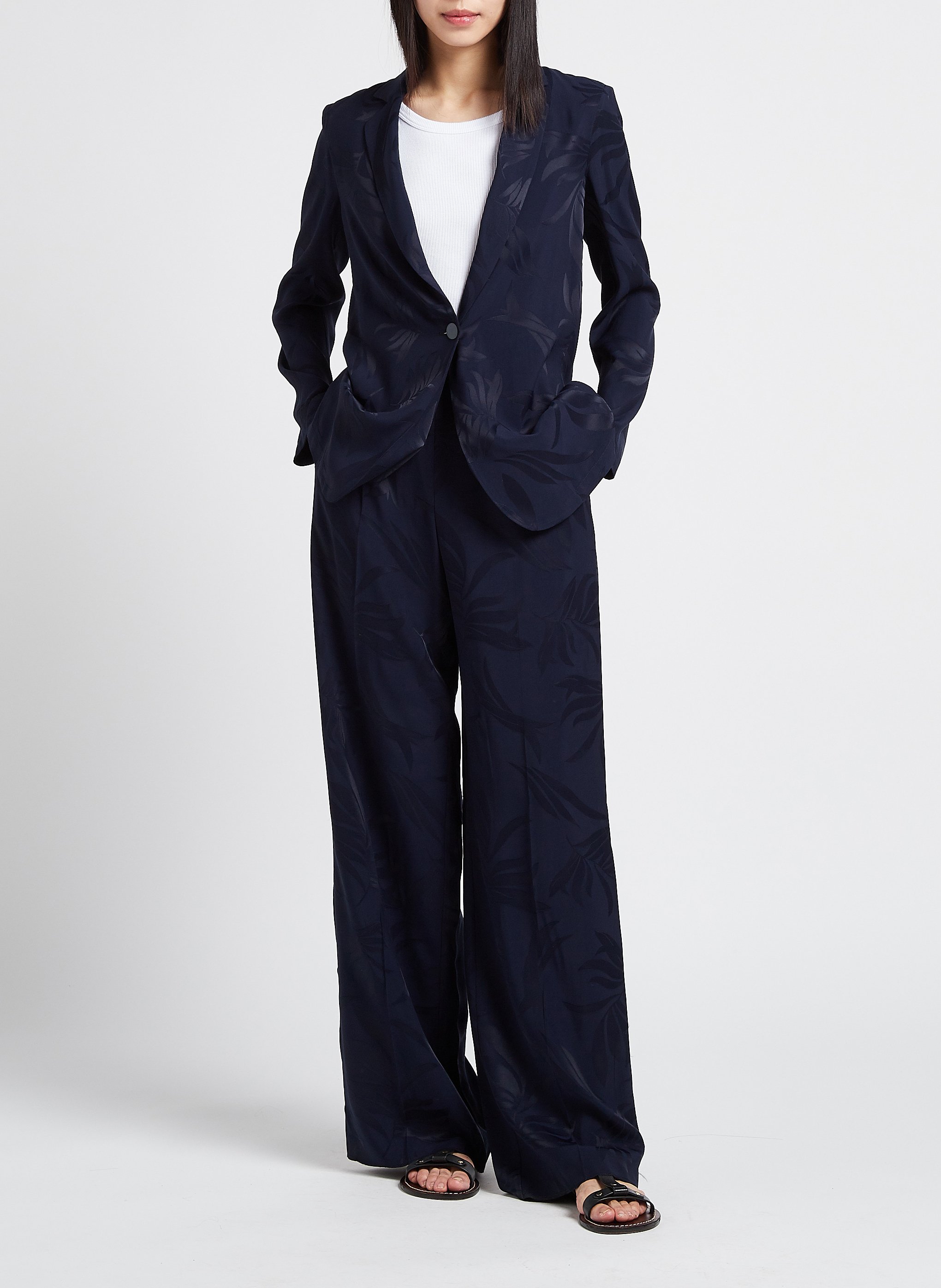 Jasje met reverskraag en jacquardmotief PENNYBLACK Blauw