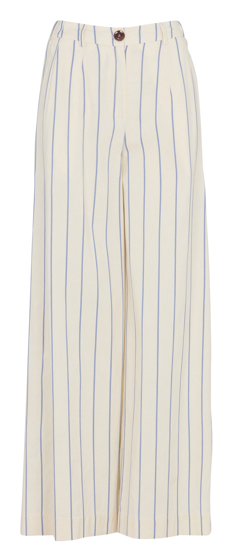 High-waisted straight striped pants TINSELS Beige