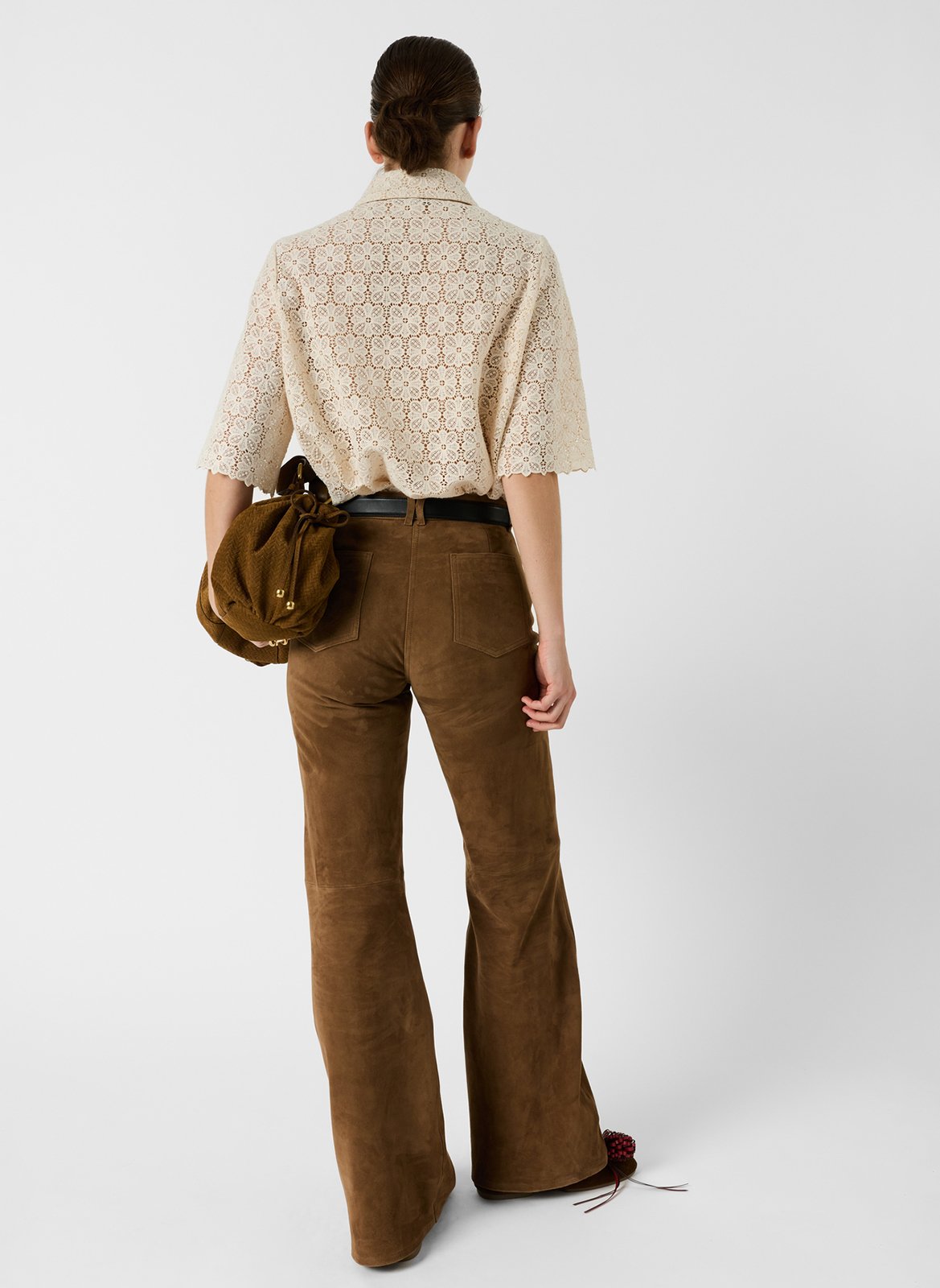 Bluse aus Baumwoll-Mix mit klassischem Kragen GERARD DAREL Beige