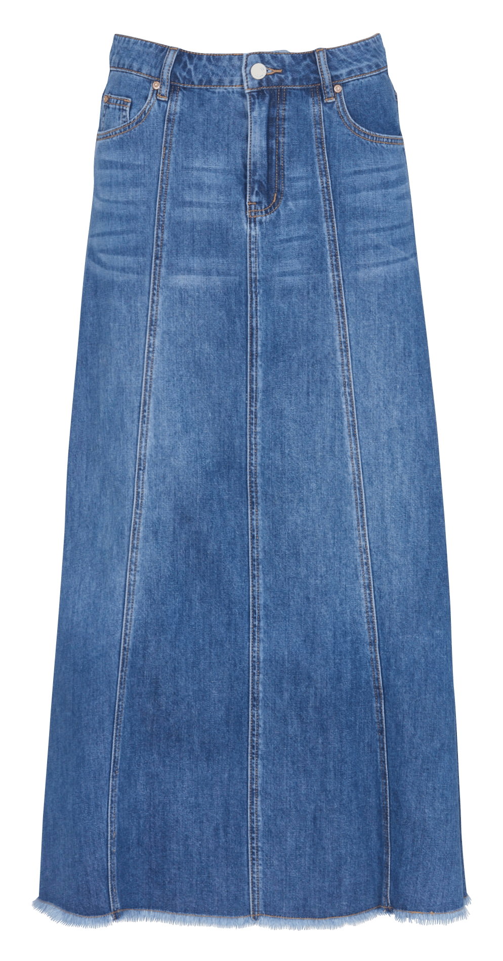 Flared long cotton-blend skirt MKT Blue