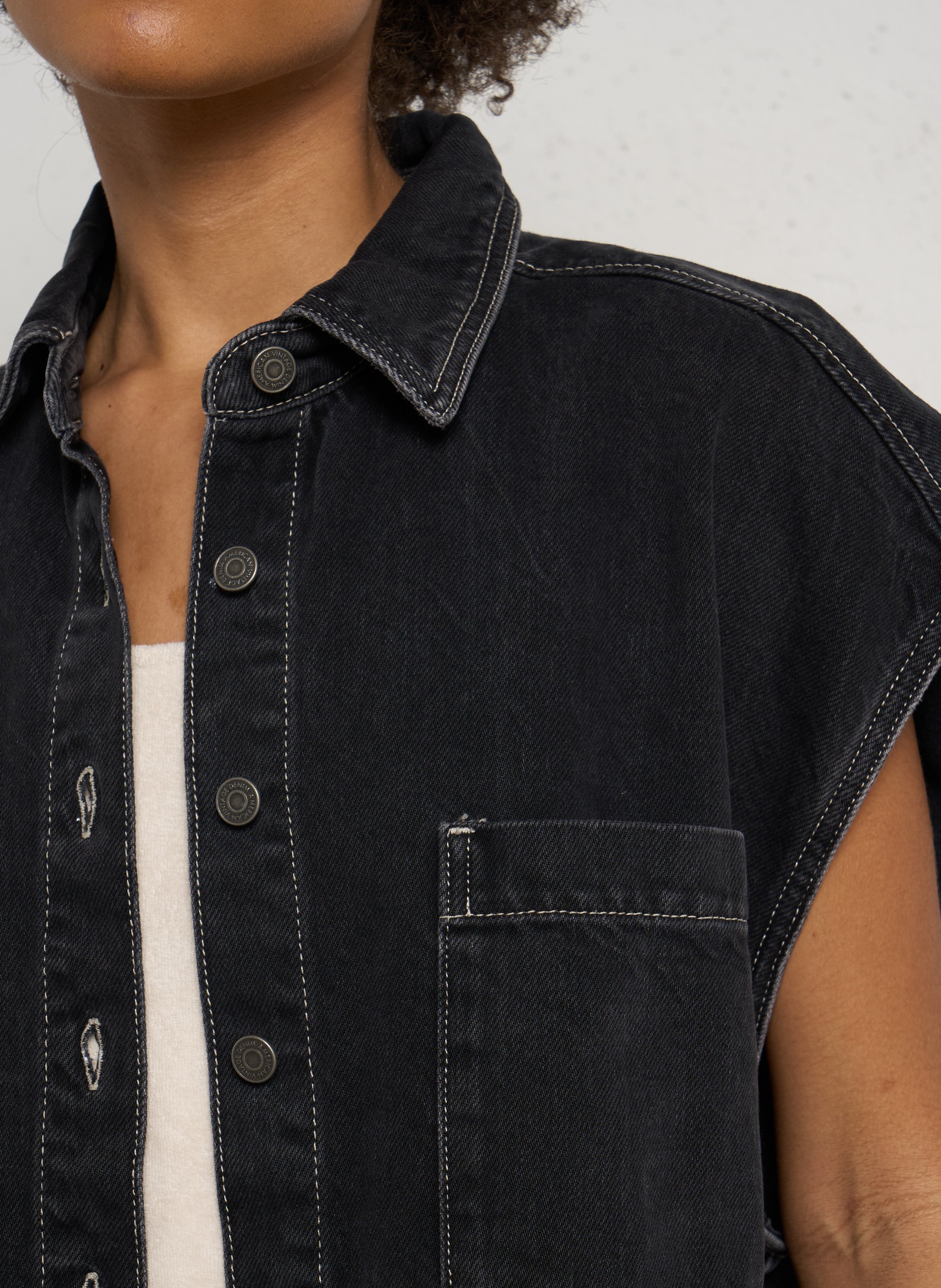 Chemise en jean AMERICAN VINTAGE Noir