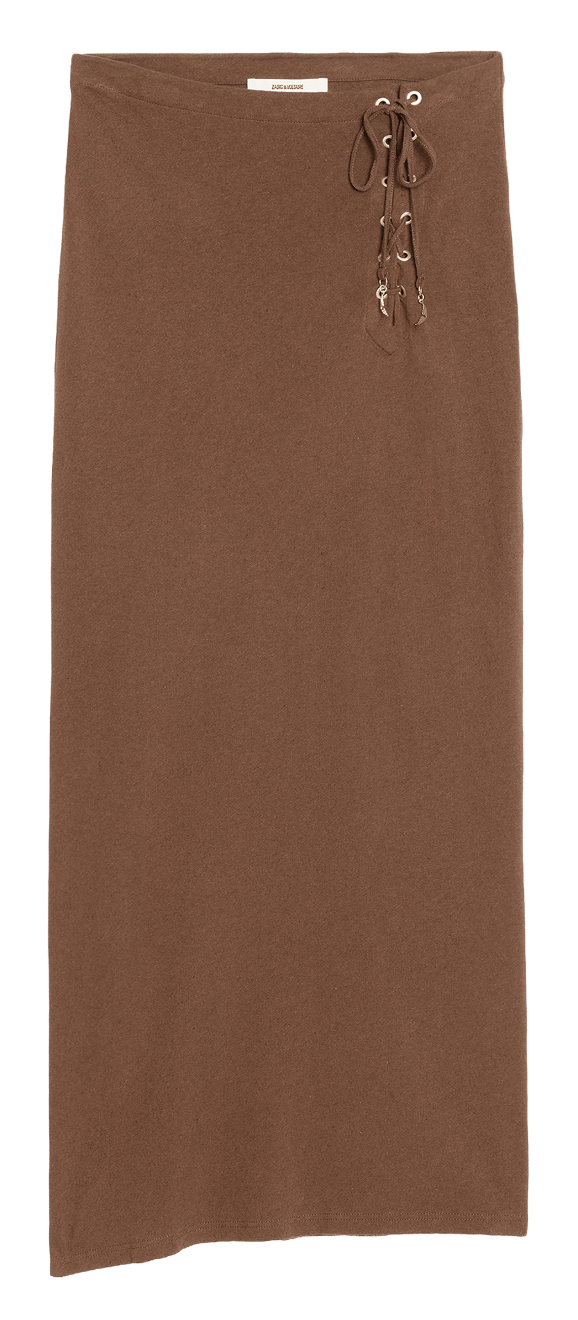 Long straight skirt with lace-up detail ZADIG&VOLTAIRE Brown