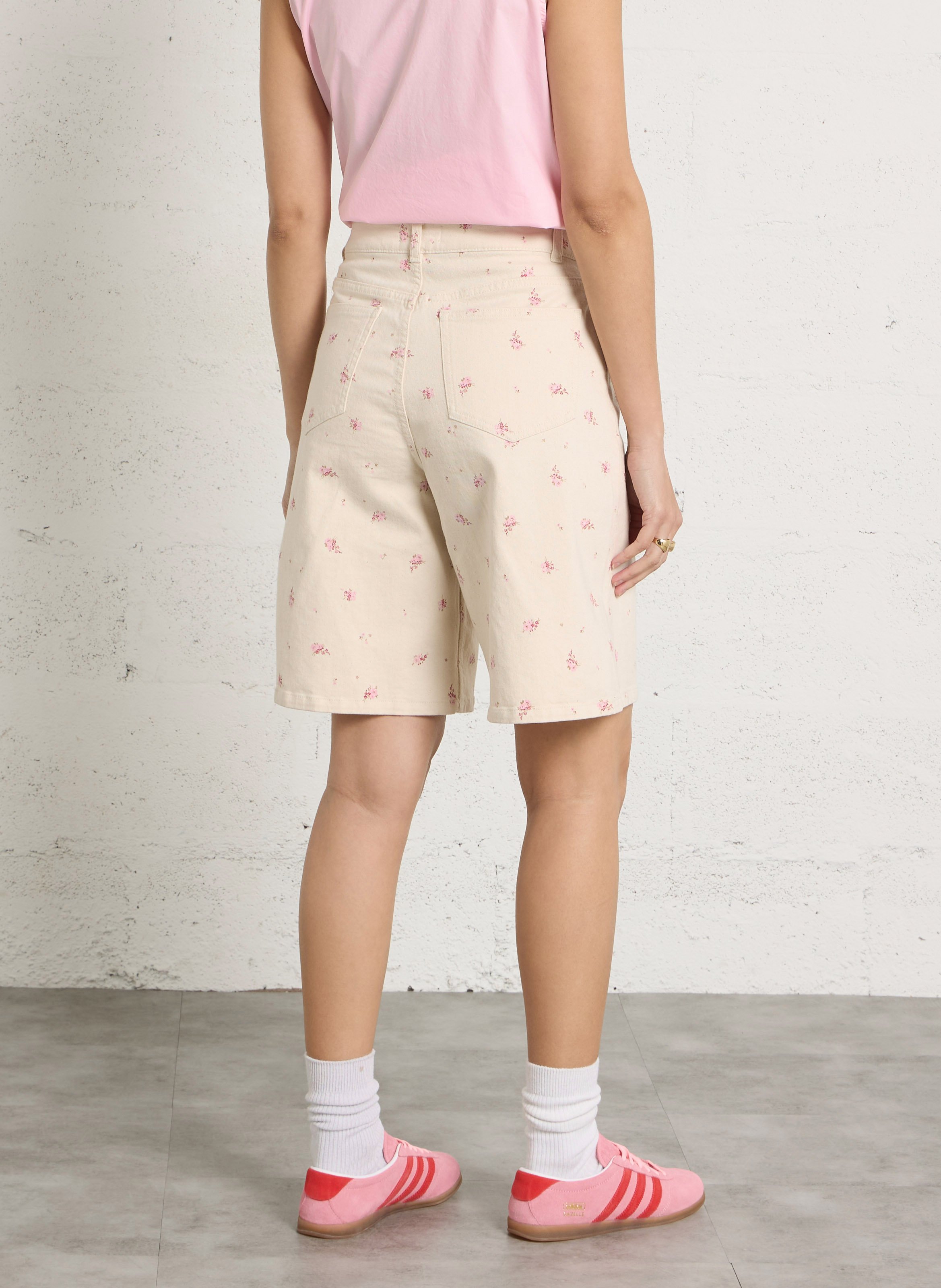 Baumwoll-Bermudas DES PETITS HAUTS Weiss