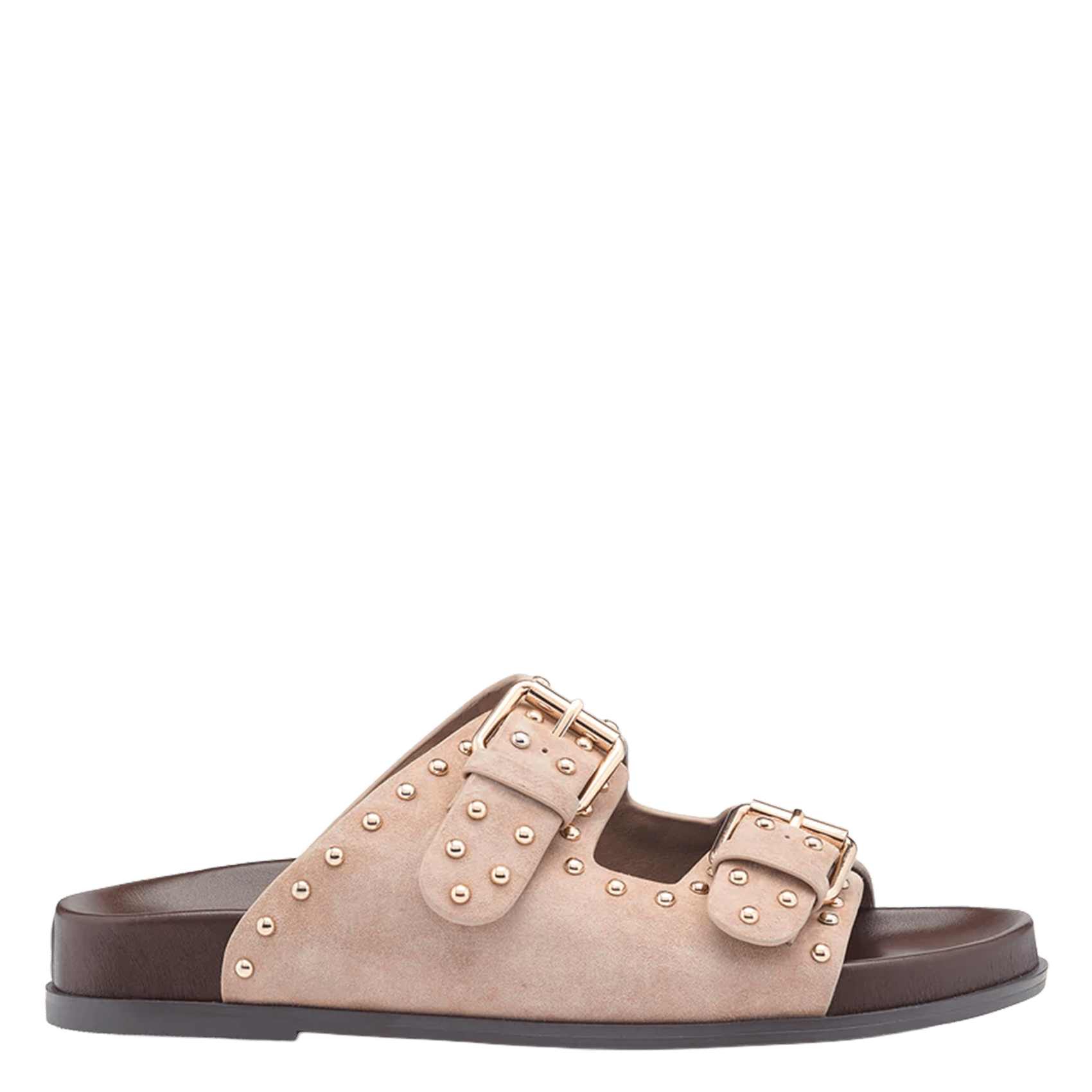 Mules aus Veloursleder COSMOPARIS Beige