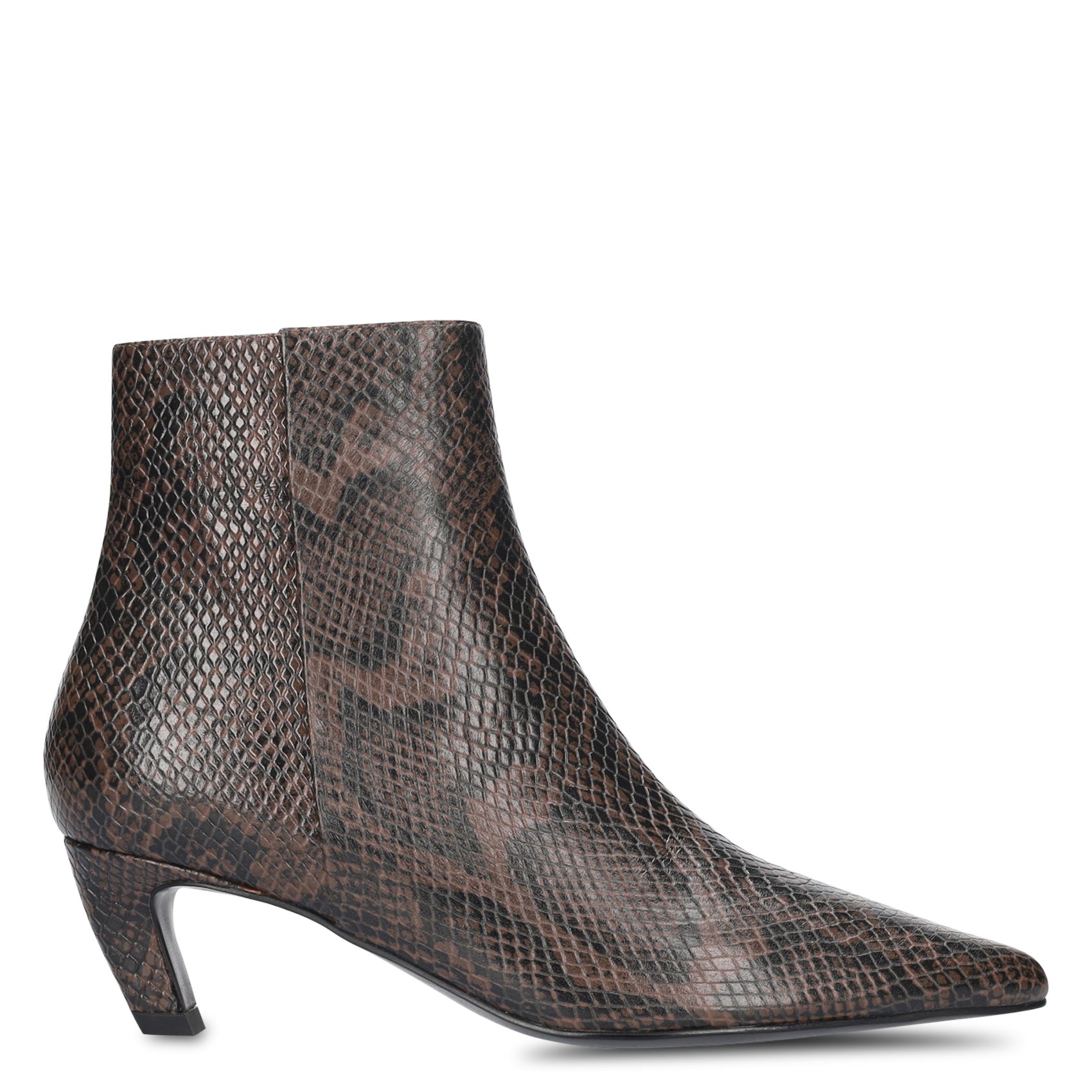 Schlangenleder-Stiefeletten BIBI LOU Braun