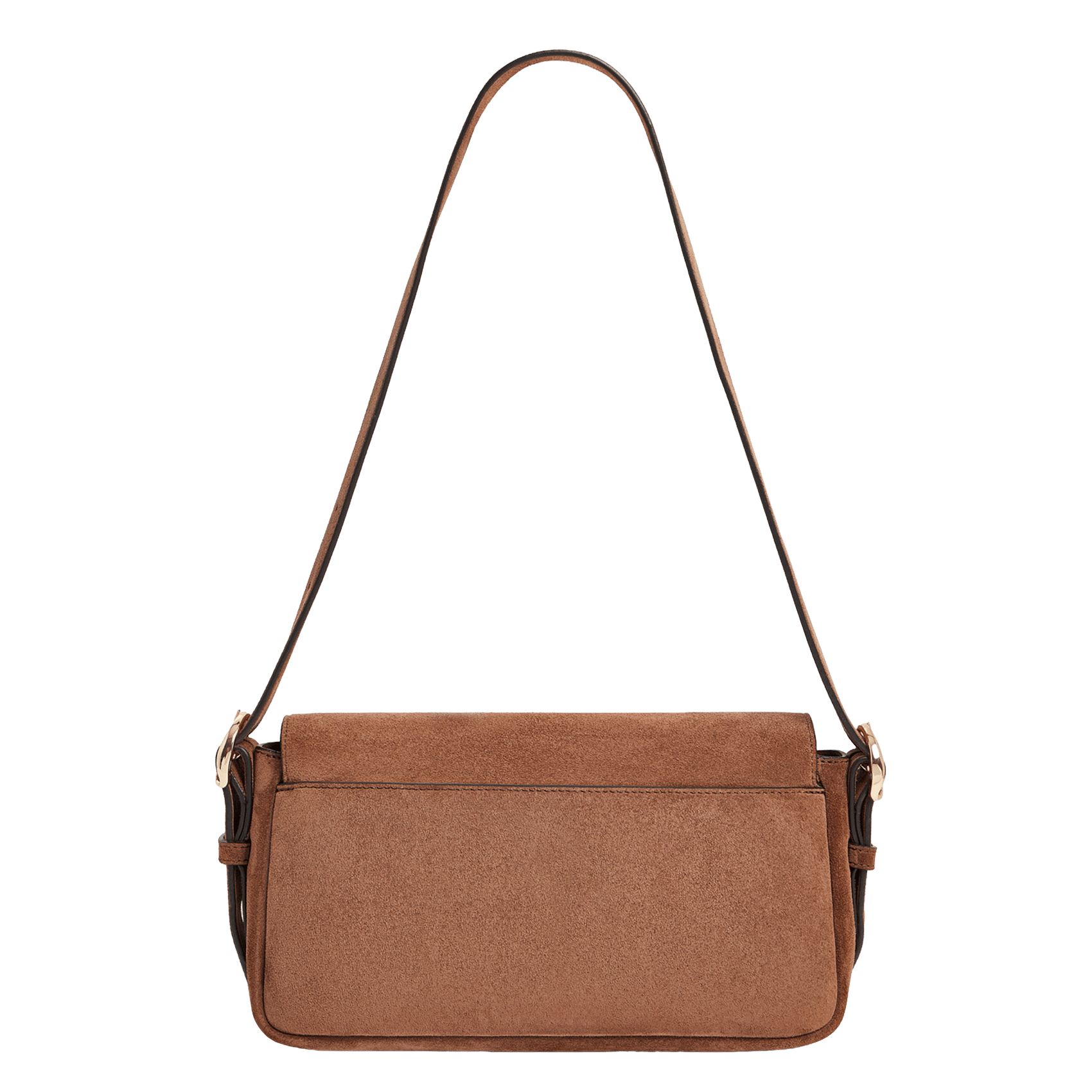 Suede shoulder bag SANDRO Brown