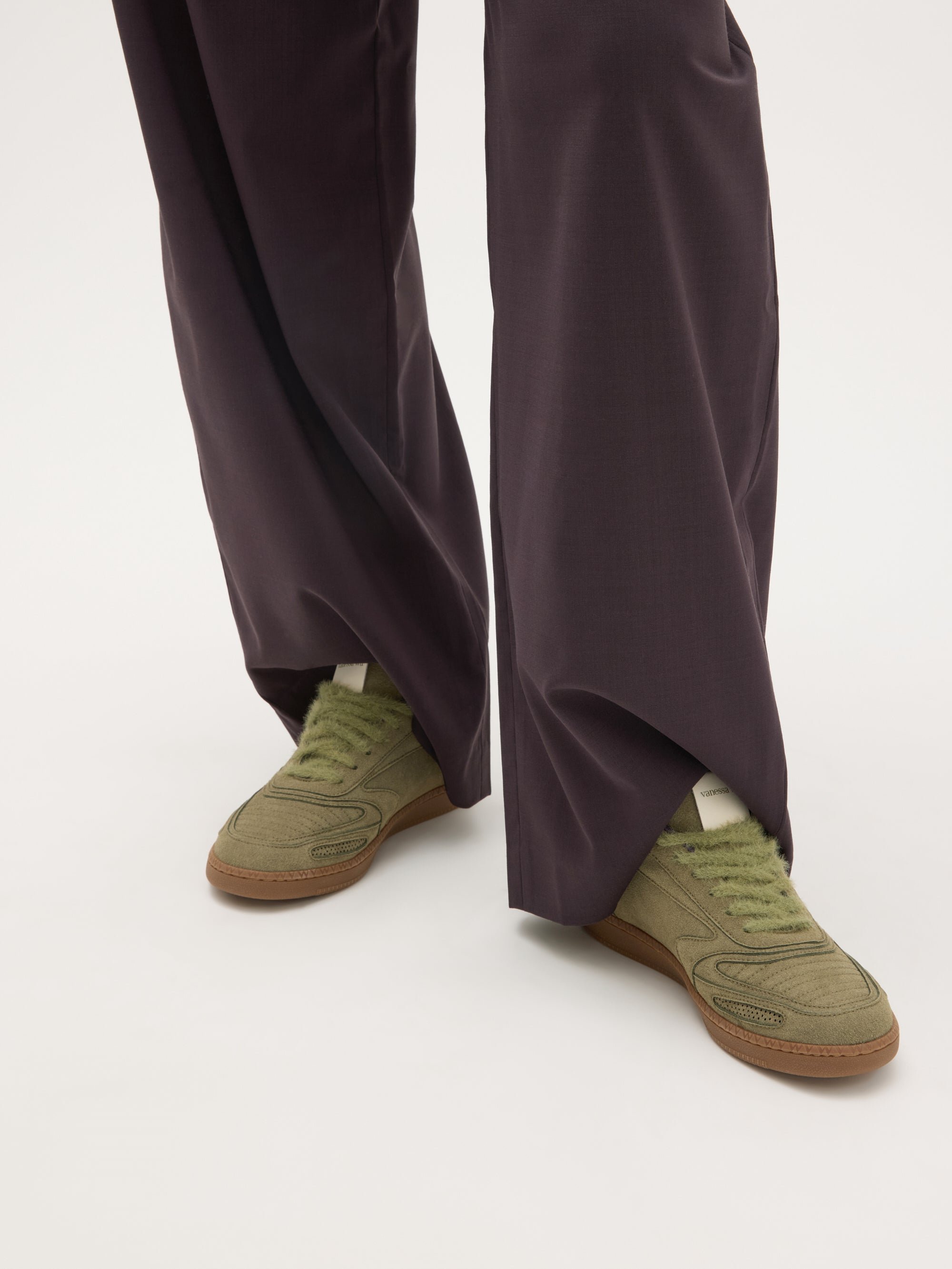 Sneakers with monogram on retro sole VANESSA WU Green