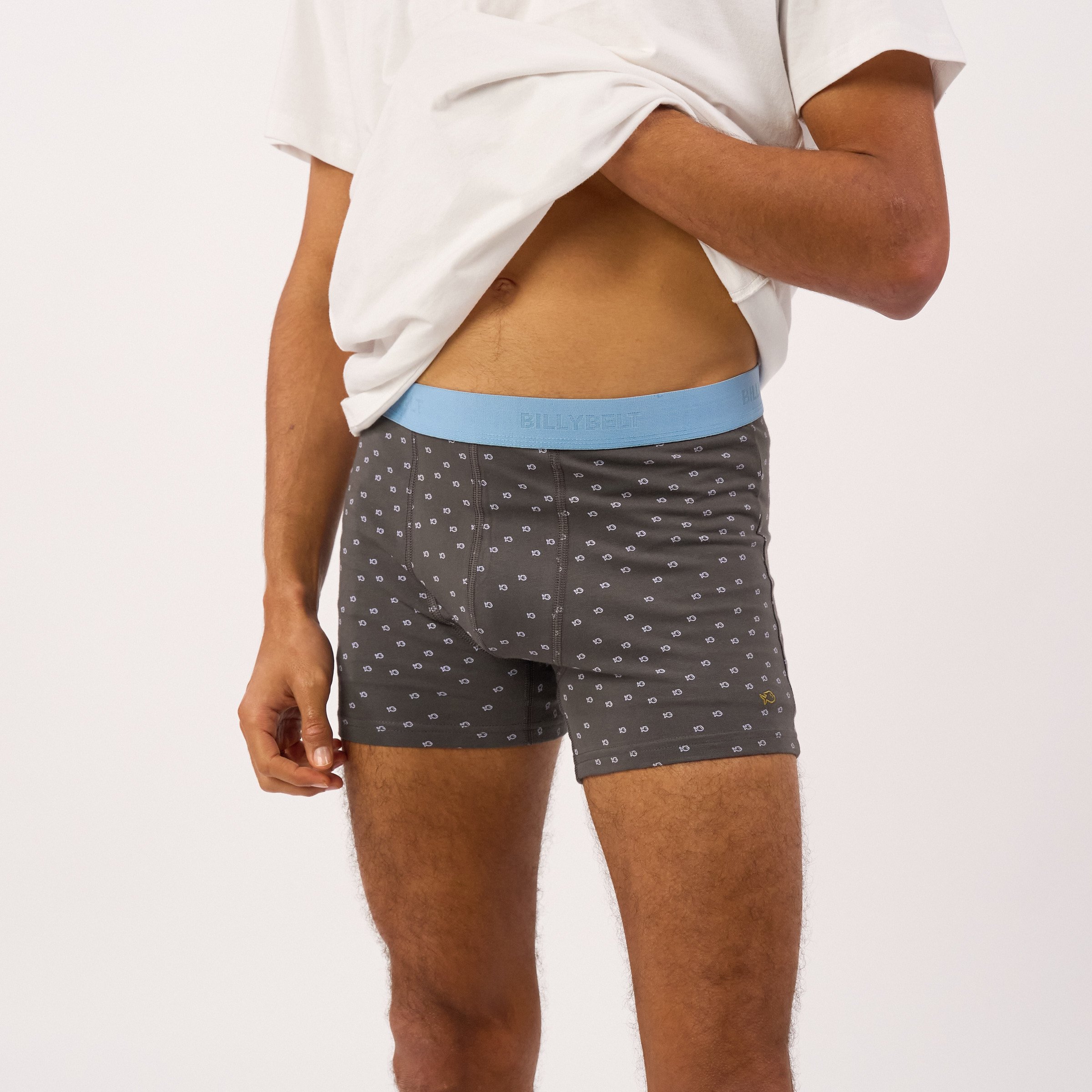 Organic cotton boxers BILLYBELT Grey