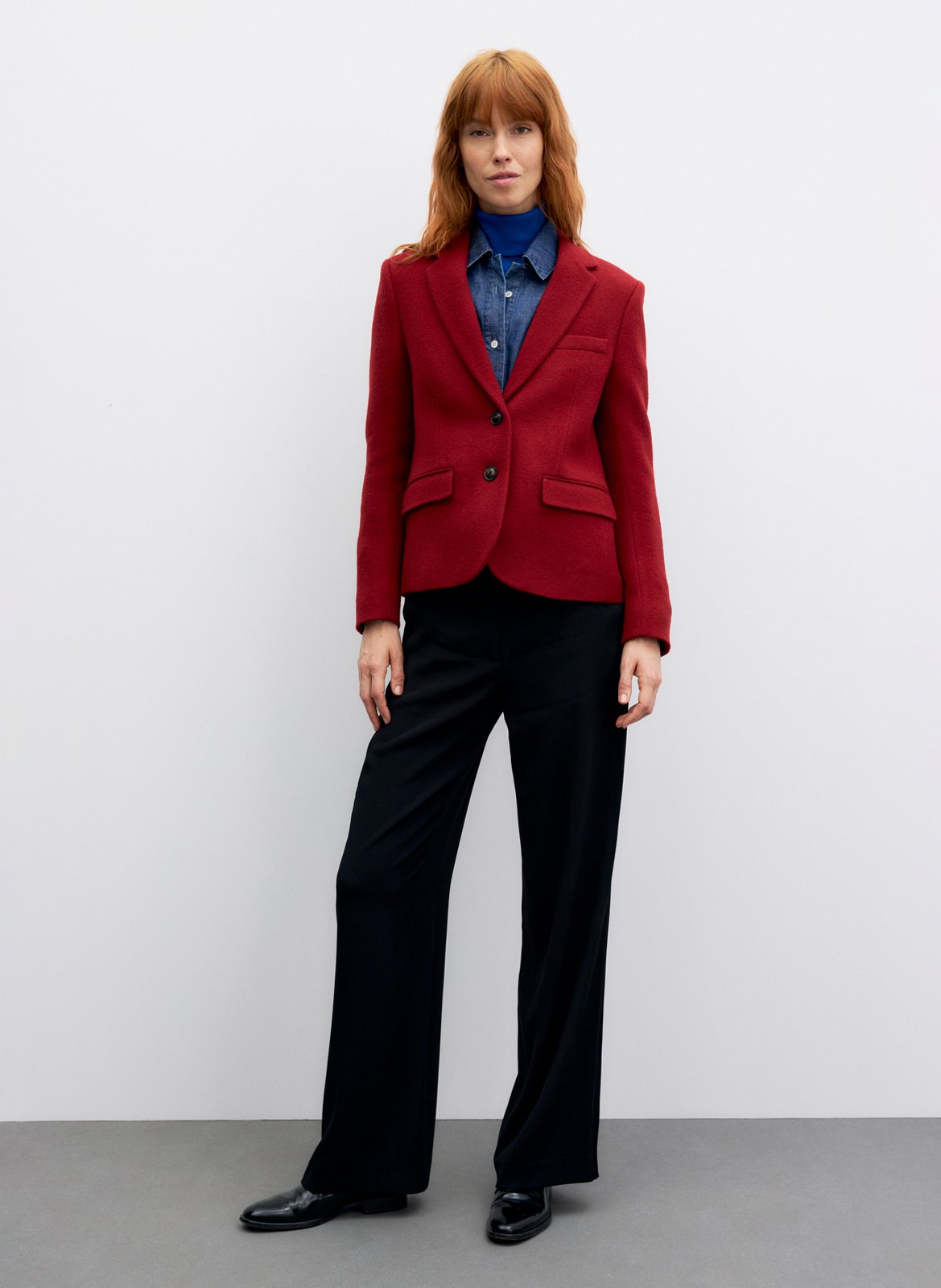 Straight wool blazer GERARD DAREL Red