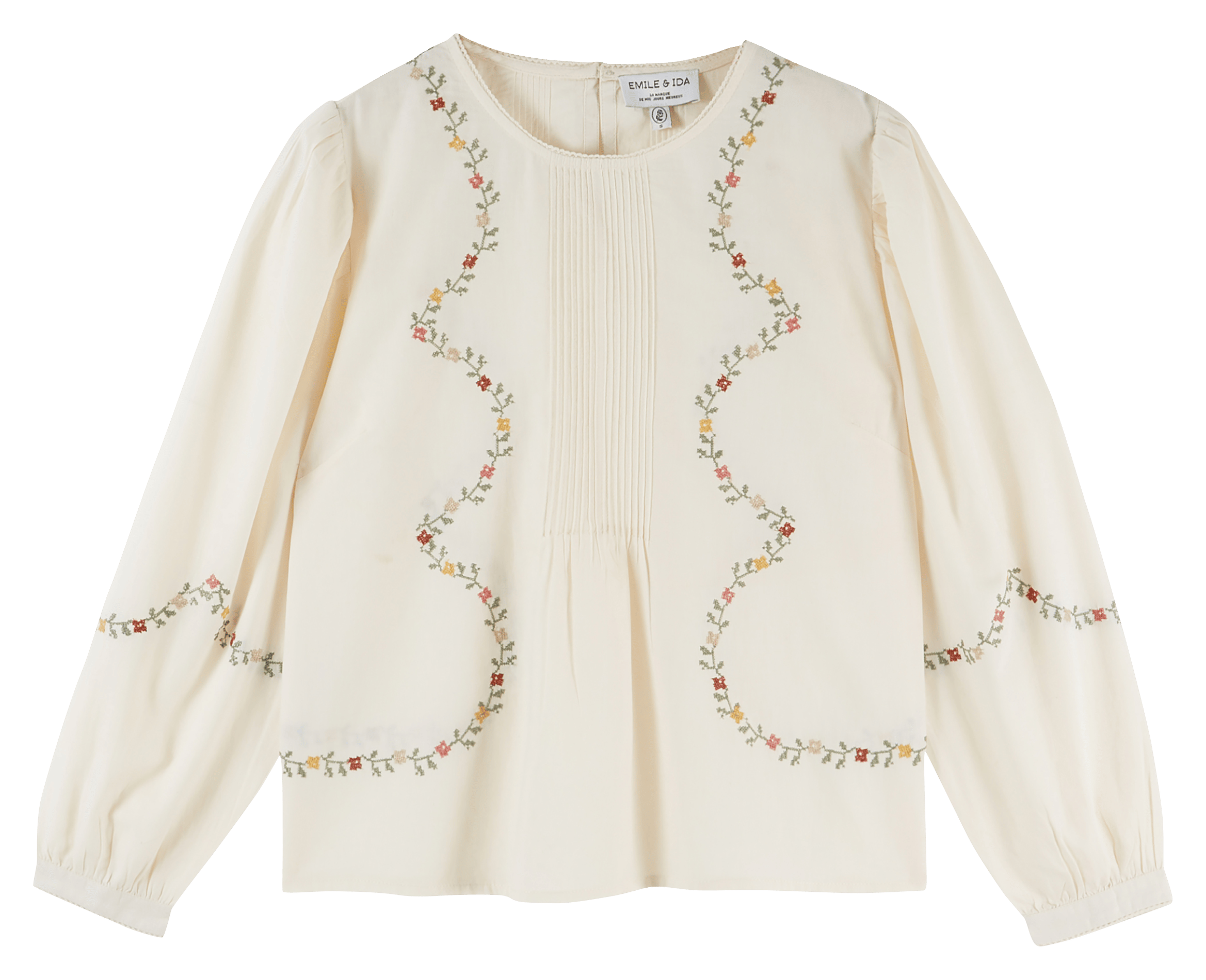 Blouse col rond en coton EMILE ET IDA