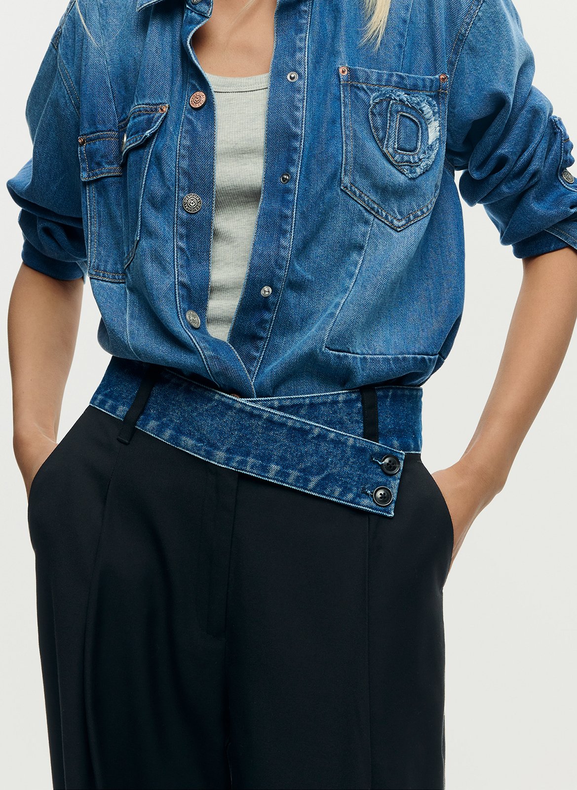 Weit geschnittene Kostümhose DESIGUAL Schwarz
