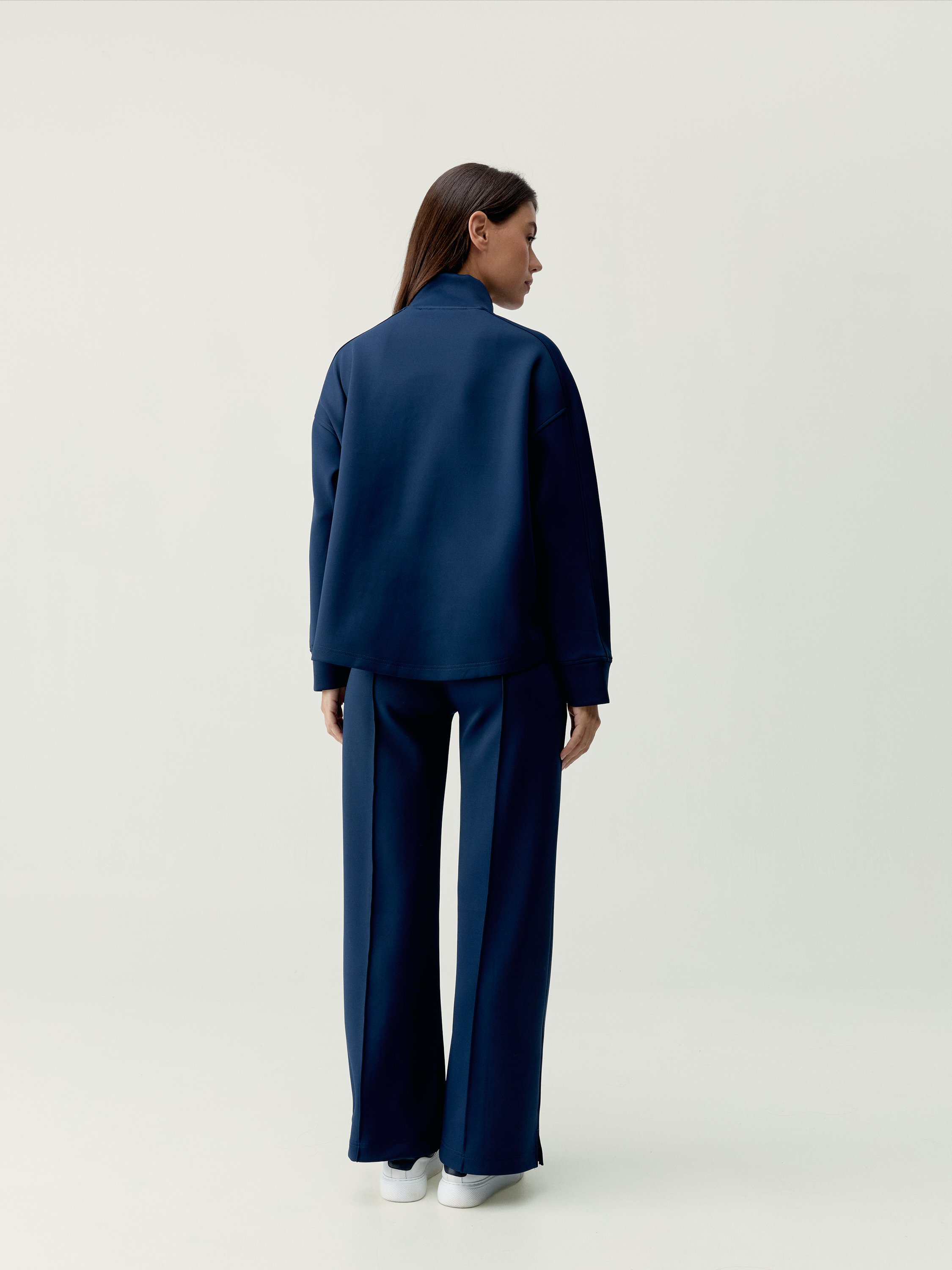 Women's wide-leg sport pants with pockets BORN Blue