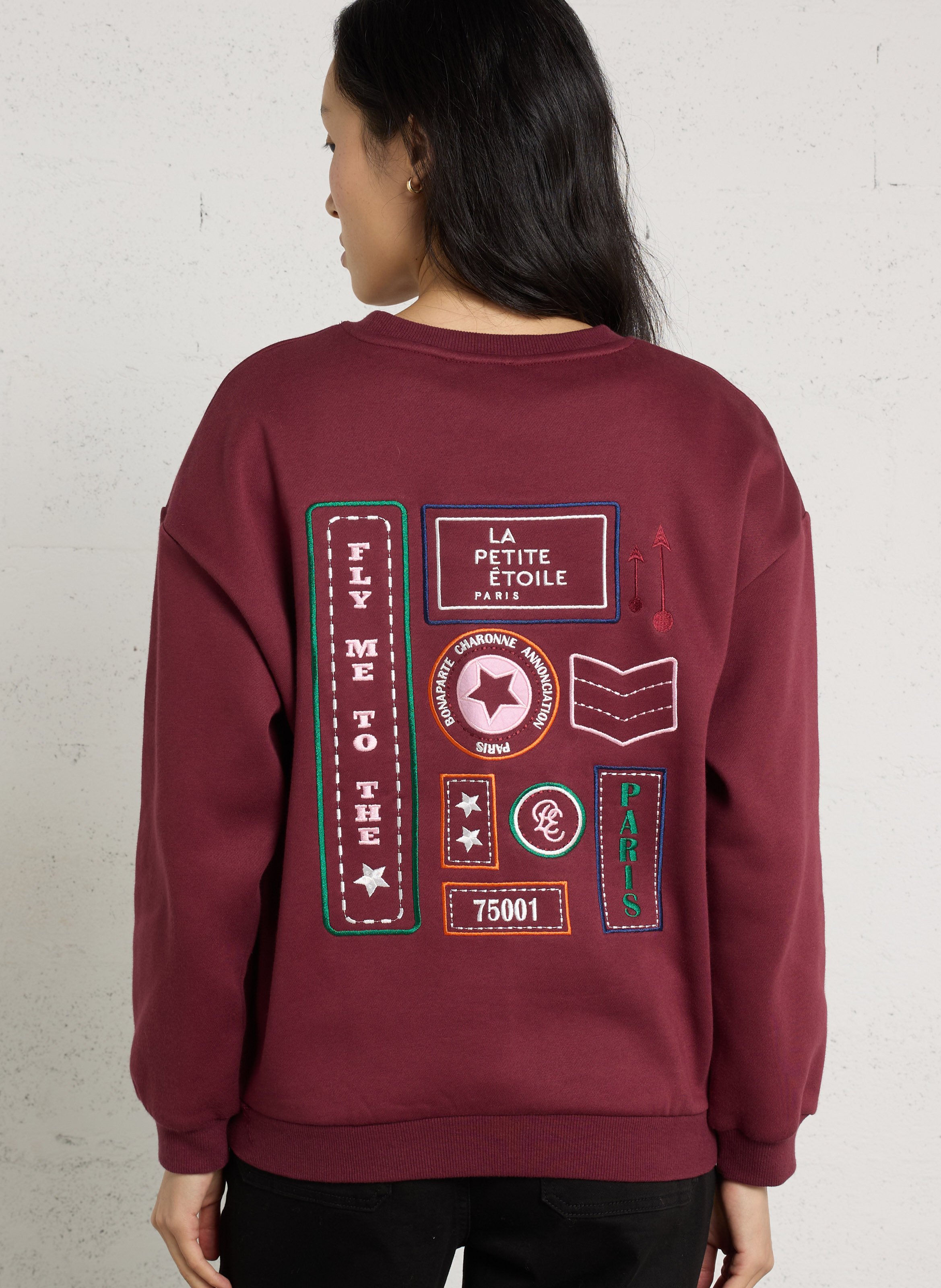 Weites Sweatshirt aus Baumwoll-Mix | Rot LA PETITE ETOILE Damen