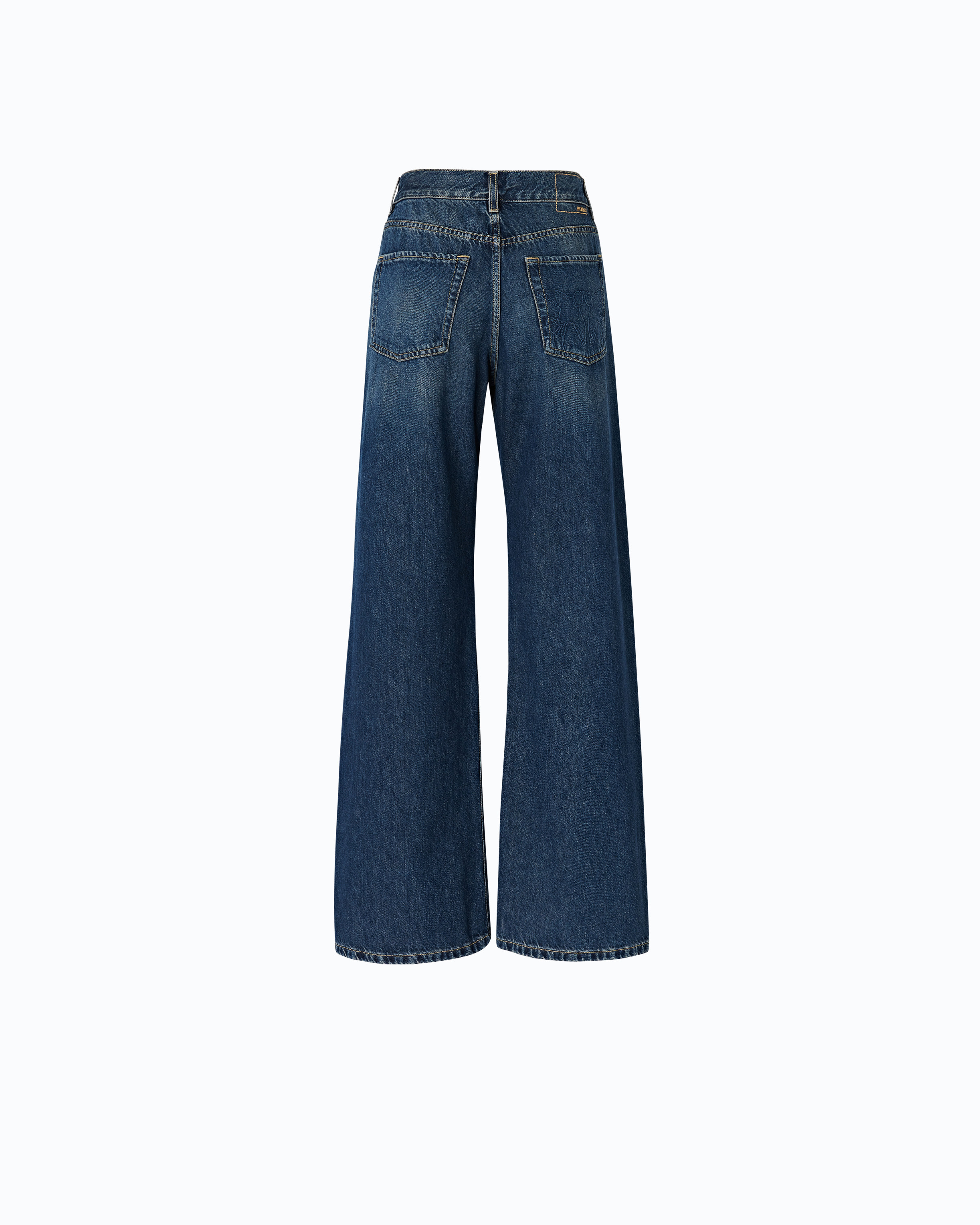 Jean wide leg en denim doux PINKO Bleu