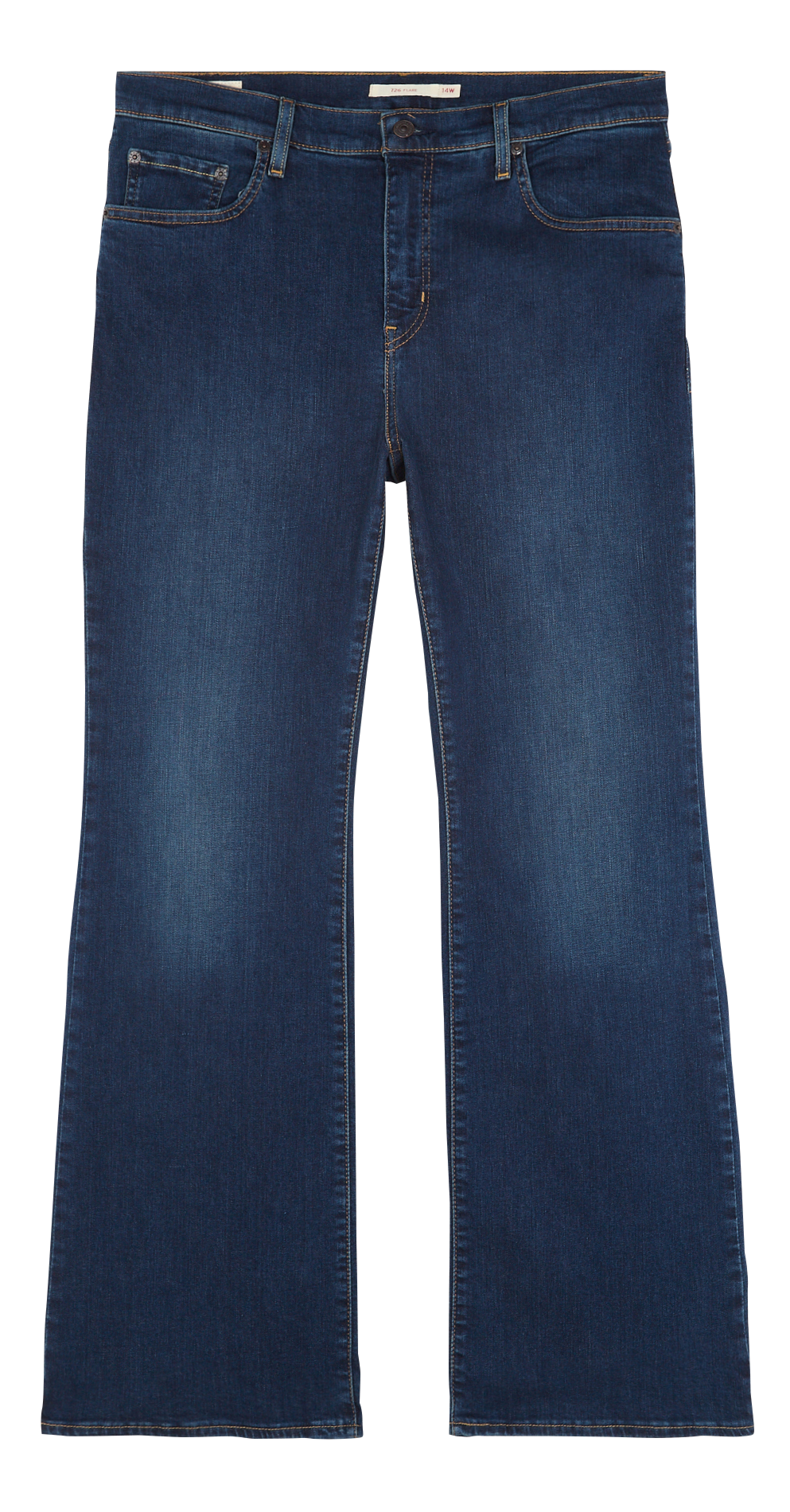 Jean flare délavé en coton mélangé  LEVI'S Bleu