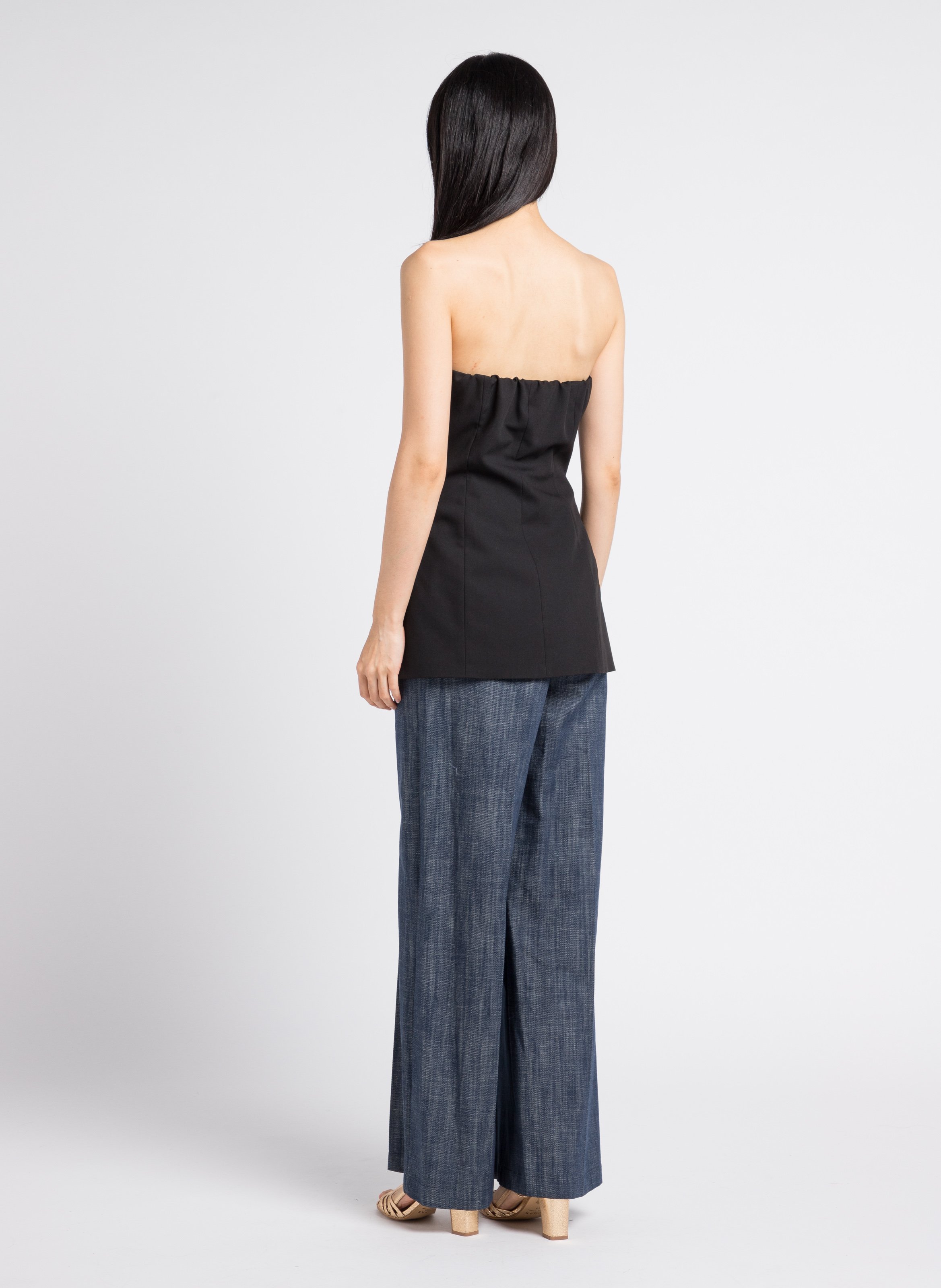 Jeans aus Baumwoll-Popeline im Lagen-Look IMPERIAL Blau