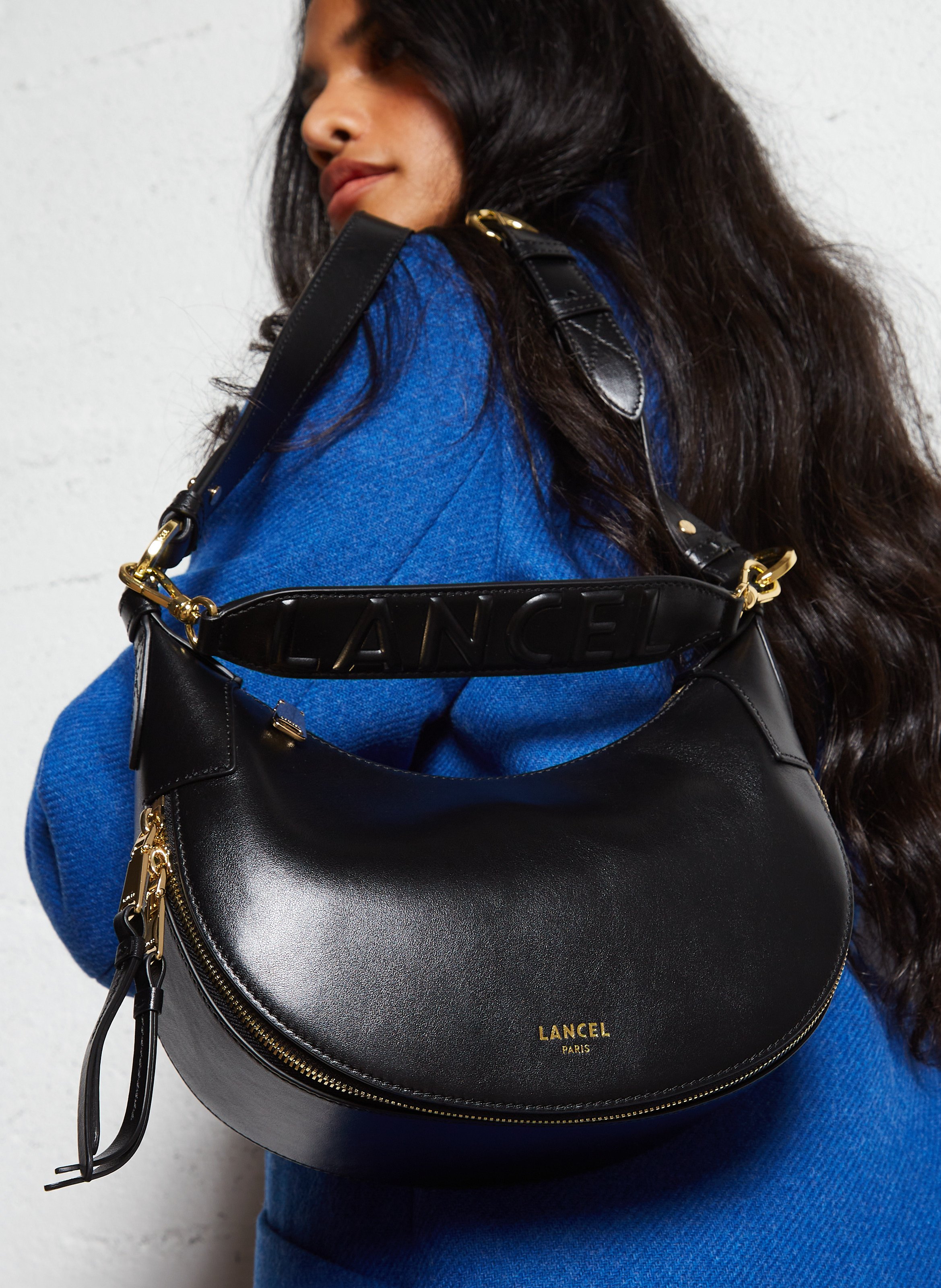 Sac bandoulière en cuir LANCEL Noir